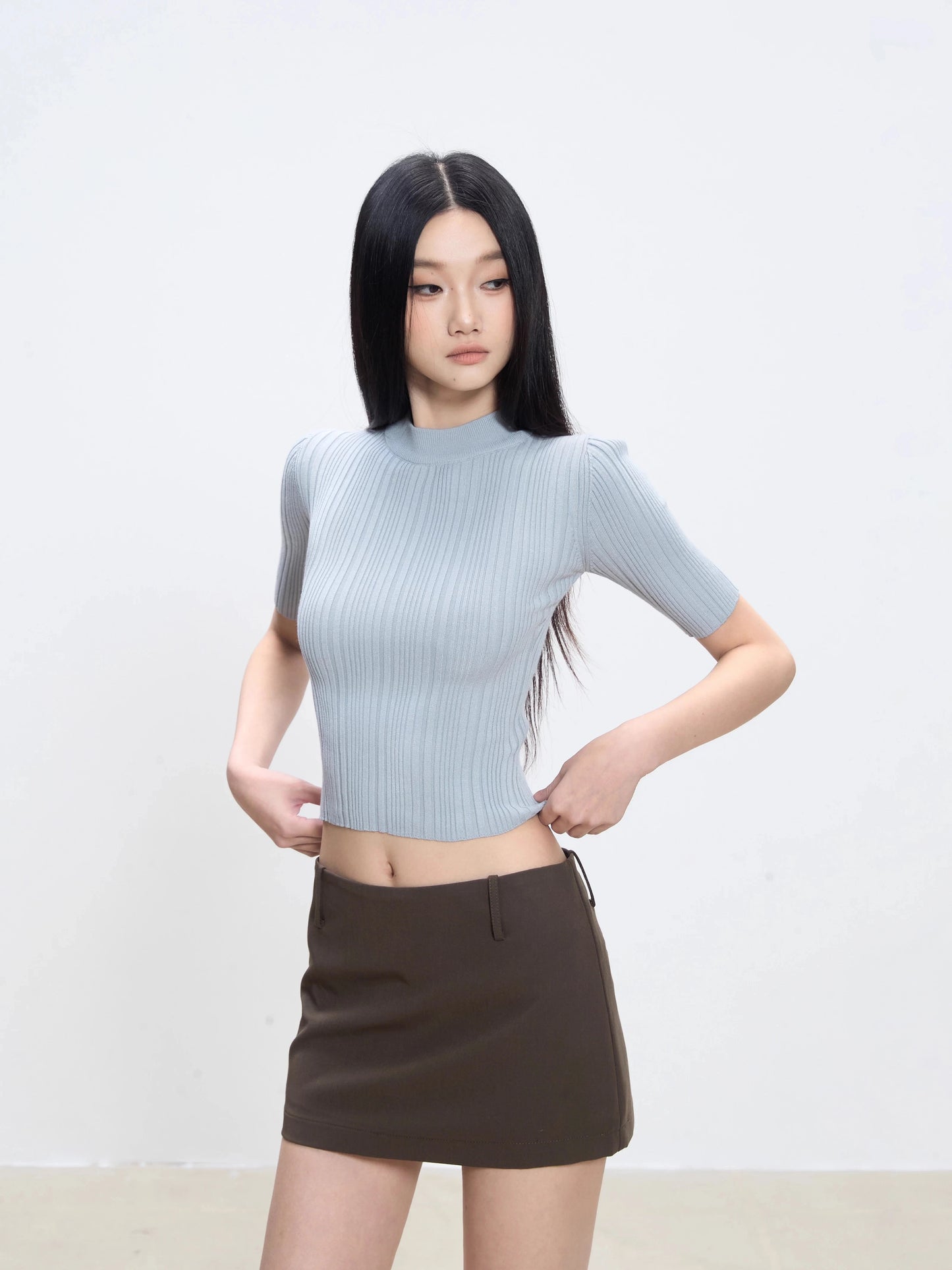 Eunji Ribbed Knit Top