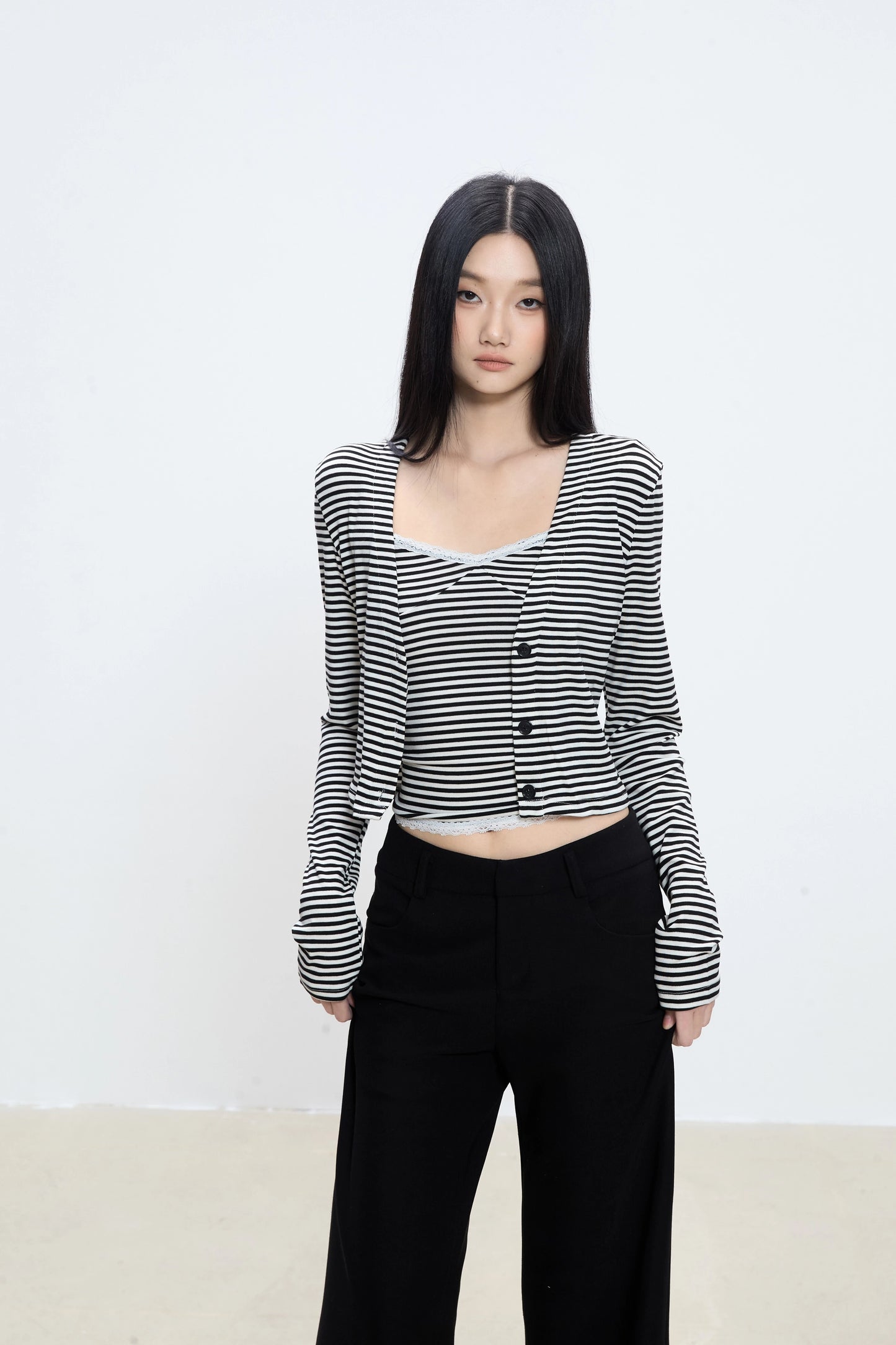 Lina Striped Layered Knit Set