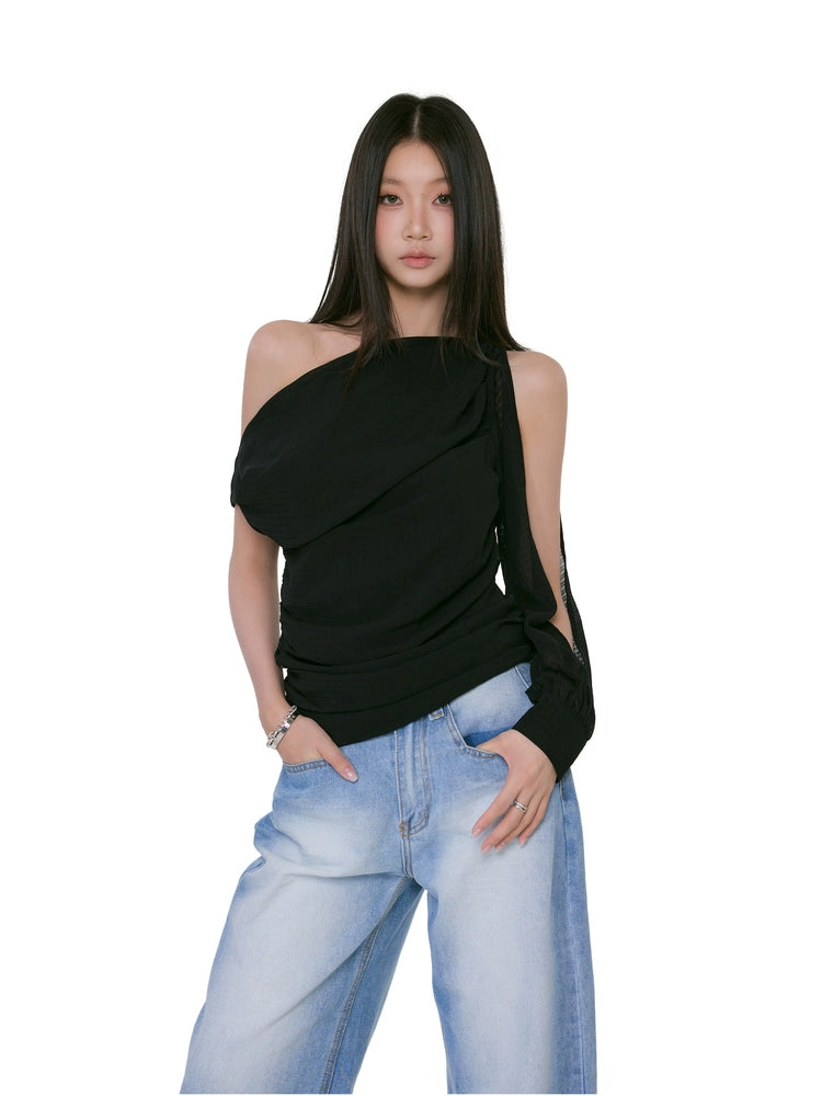 Kaia Asymmetrical One-Shoulder Top
