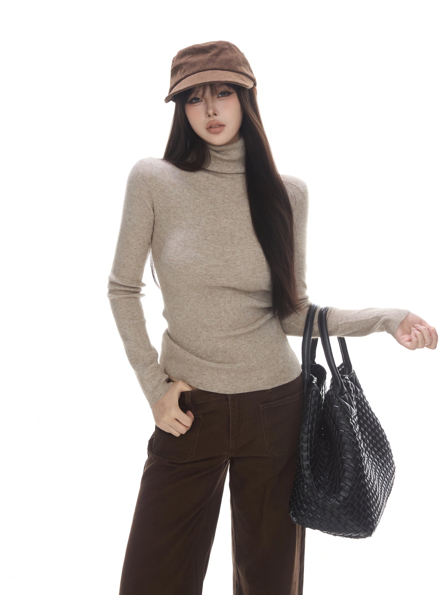 Lea Ribbed Turtleneck Sweater