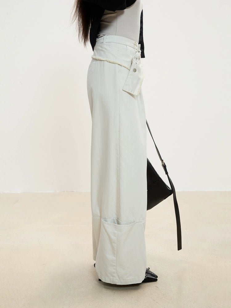 Isla Layered Detail Wide-Leg Pants