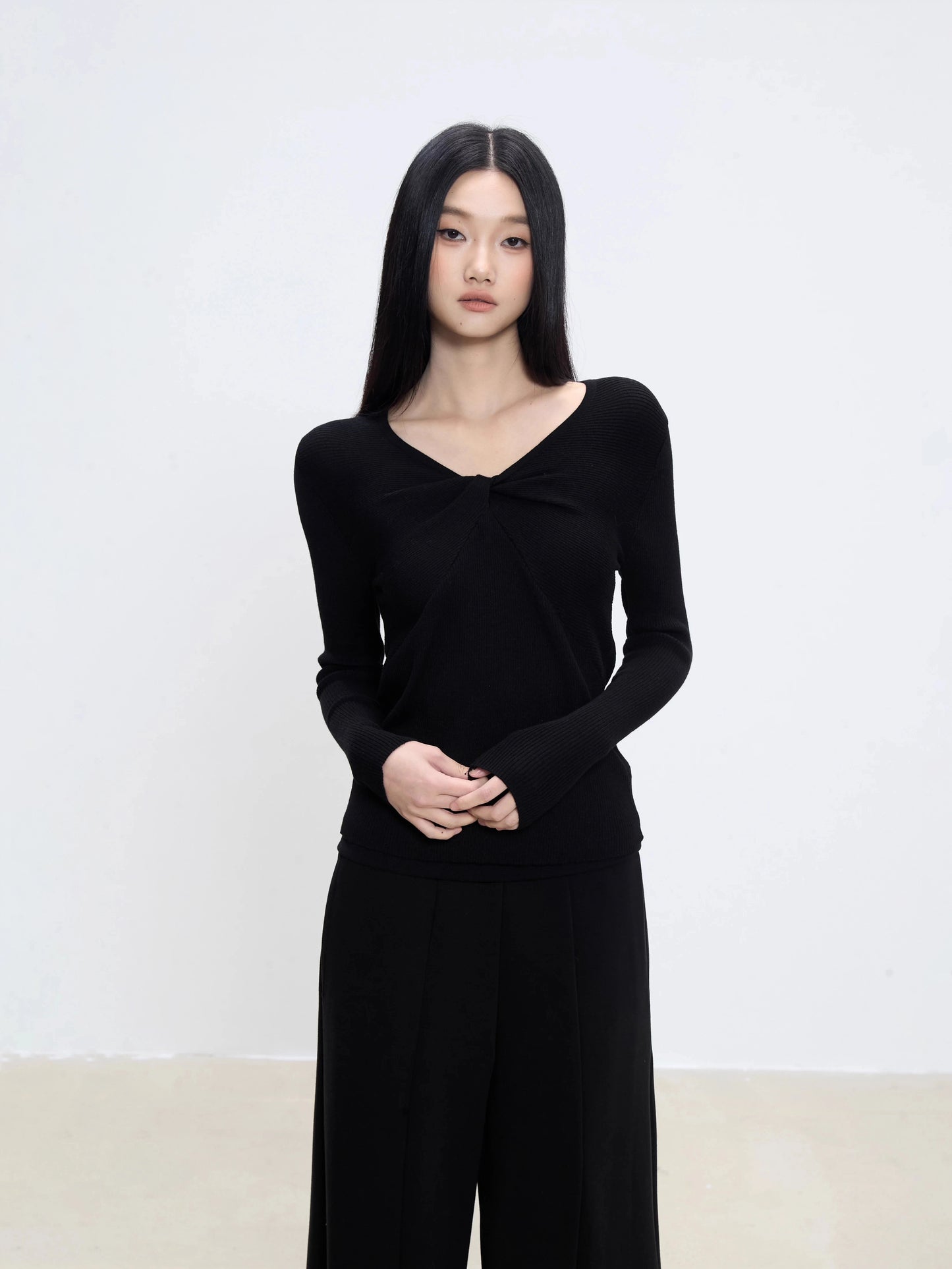 Mila Twist Front Knit Top