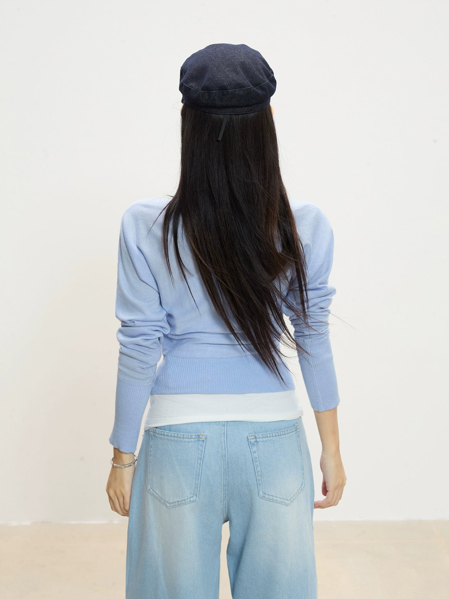 Luna Deep V-Neck Knit Top