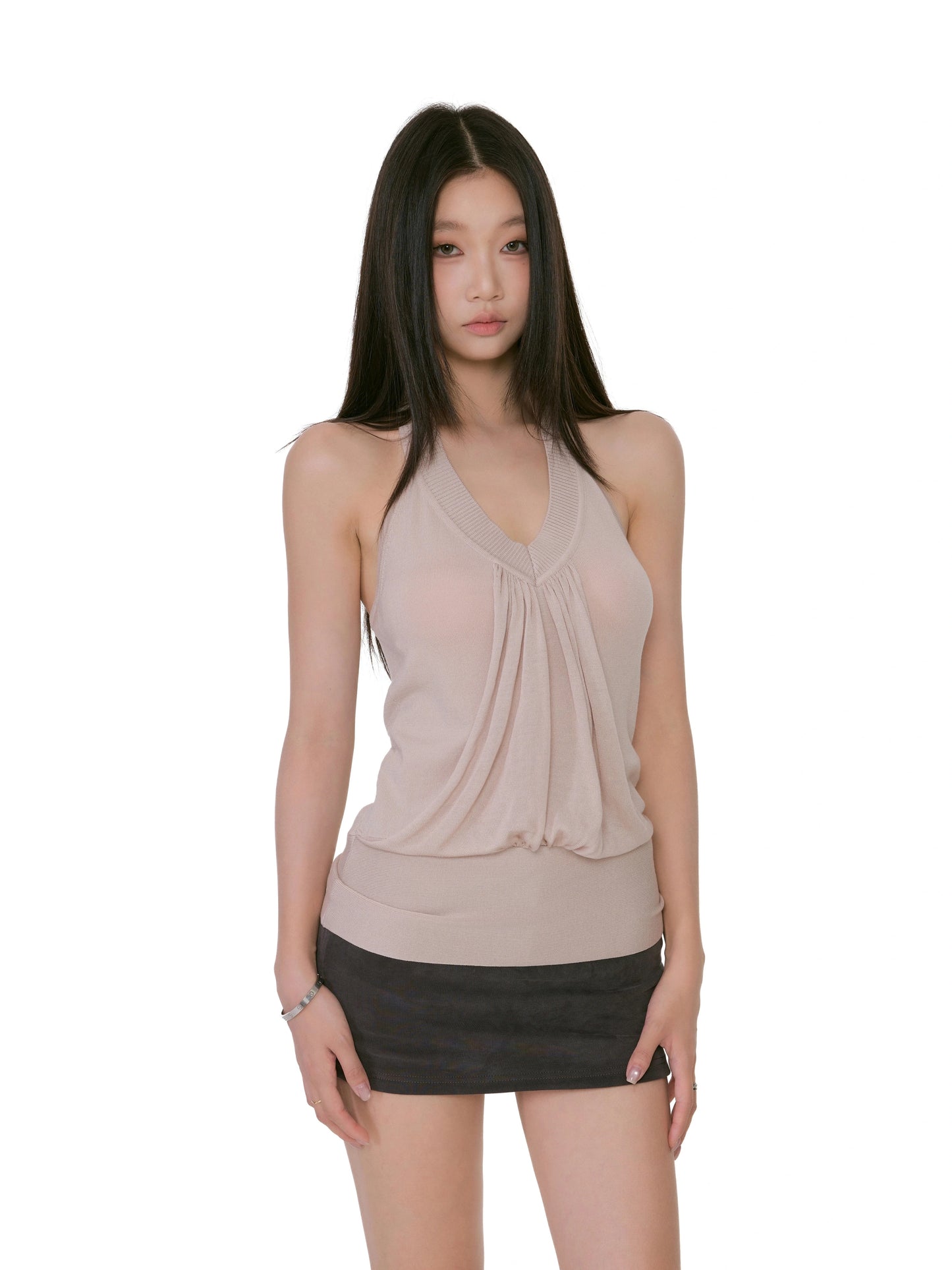 Adele Drape Front Halter Top