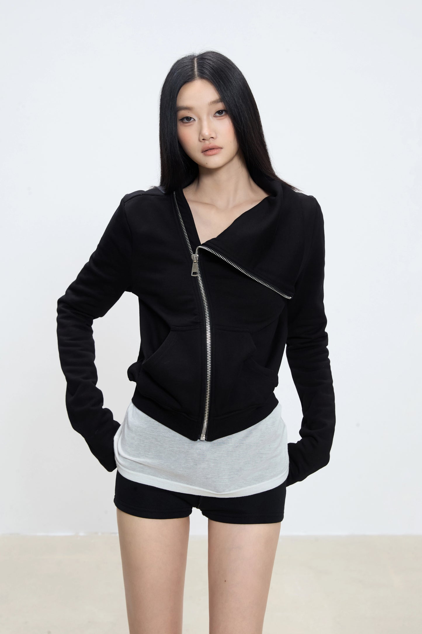 Thalia Asymmetrical Zip Top