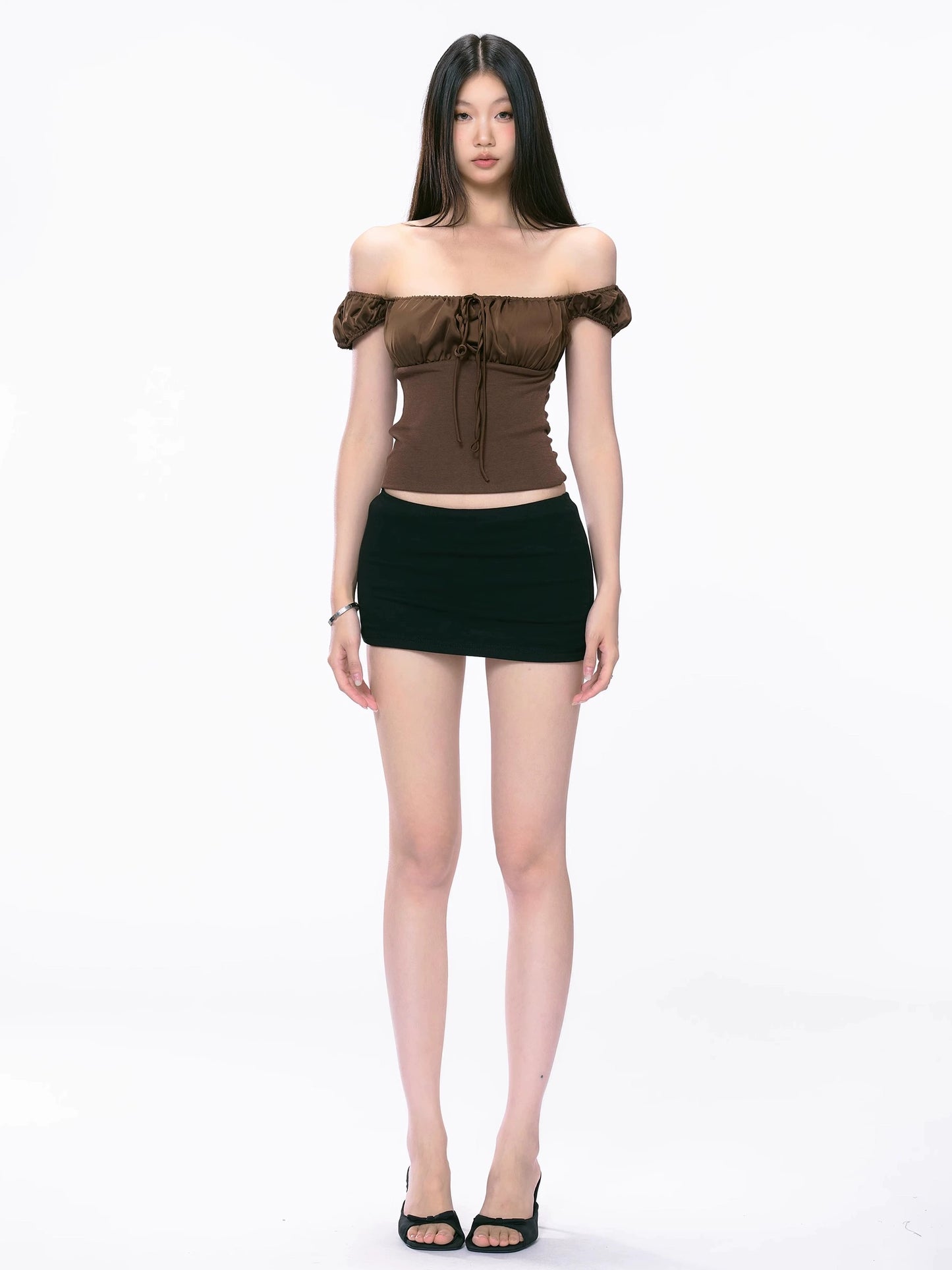 Mira Puff-Sleeve Drawstring Top