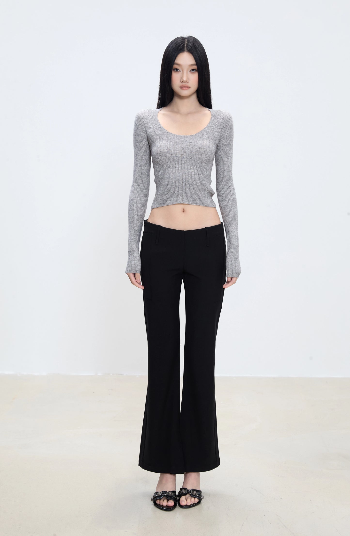 Siena Ribbed Scoop-Neck Knit Top