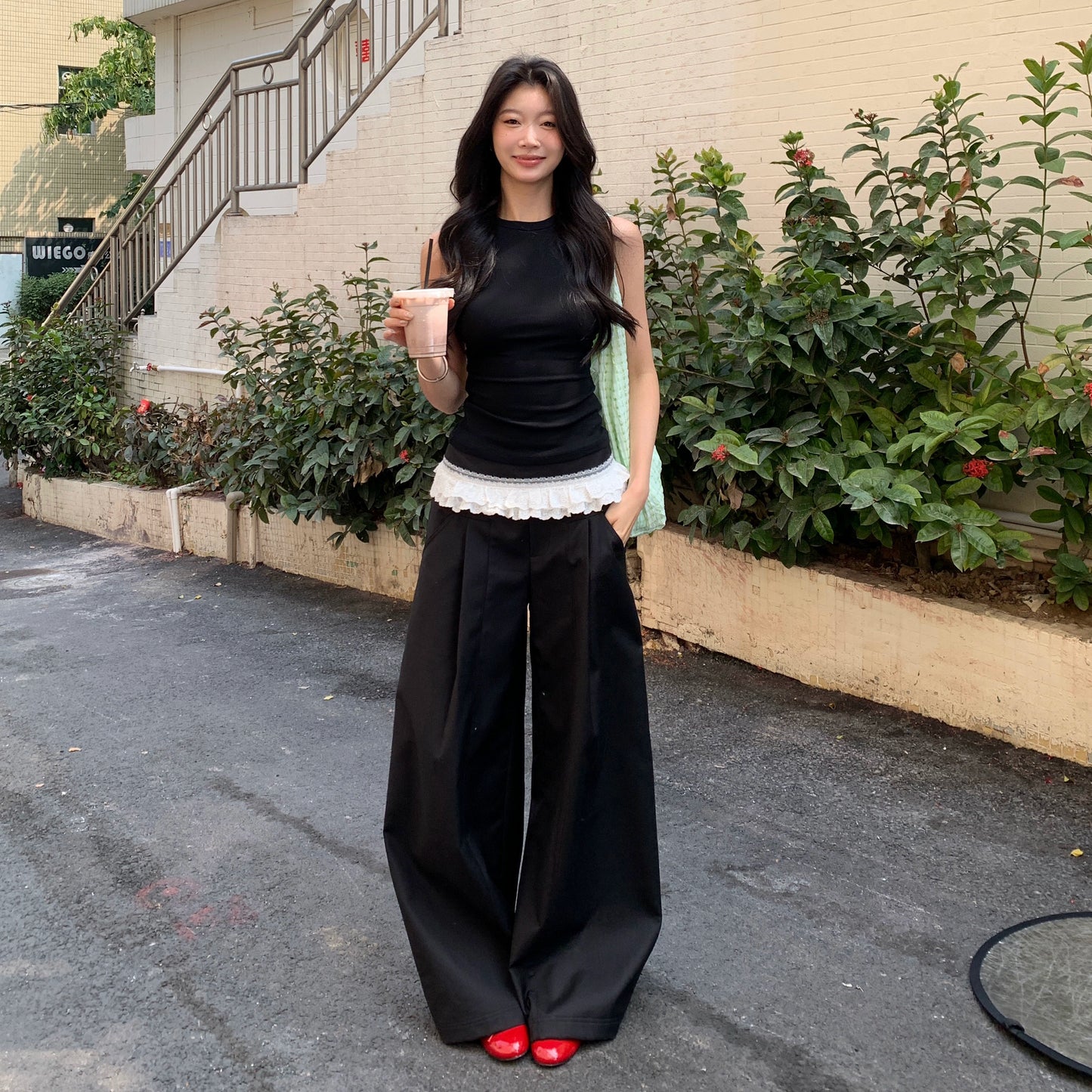 Lior Structured Wide-Leg Pants