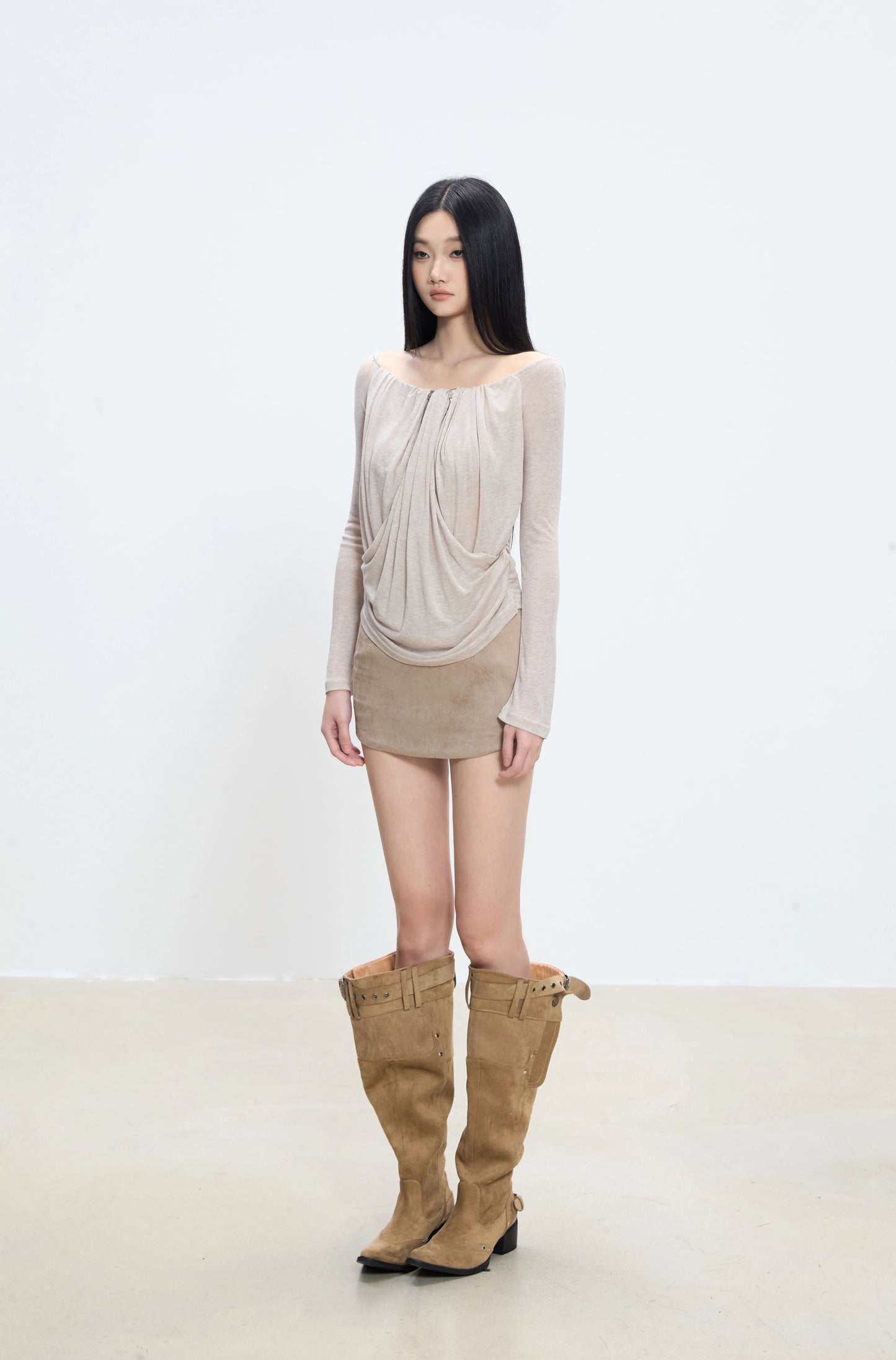 Sena Draped Gathered Top