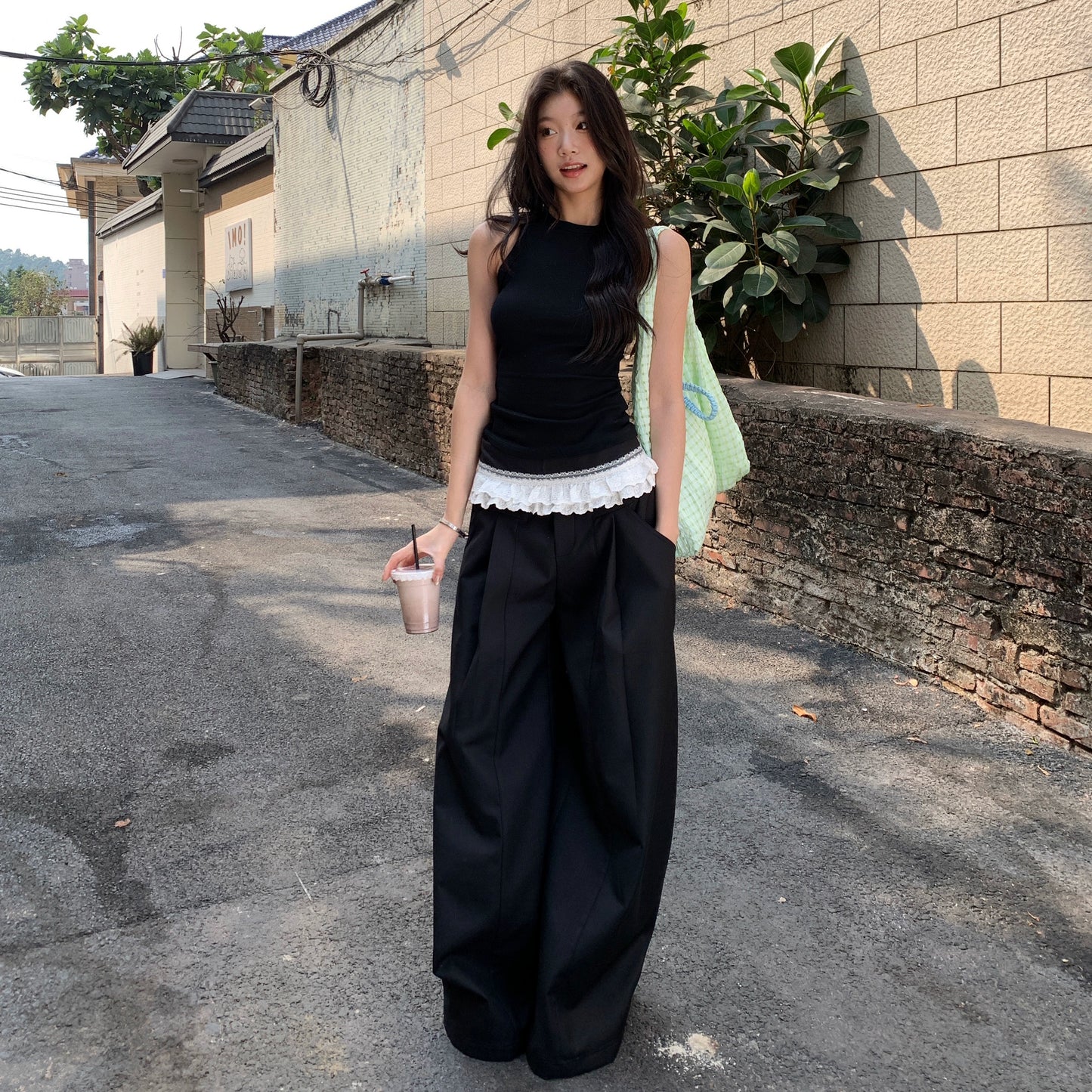 Lior Structured Wide-Leg Pants