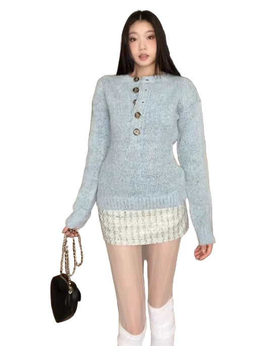 Kaela Buttoned Knit Sweater