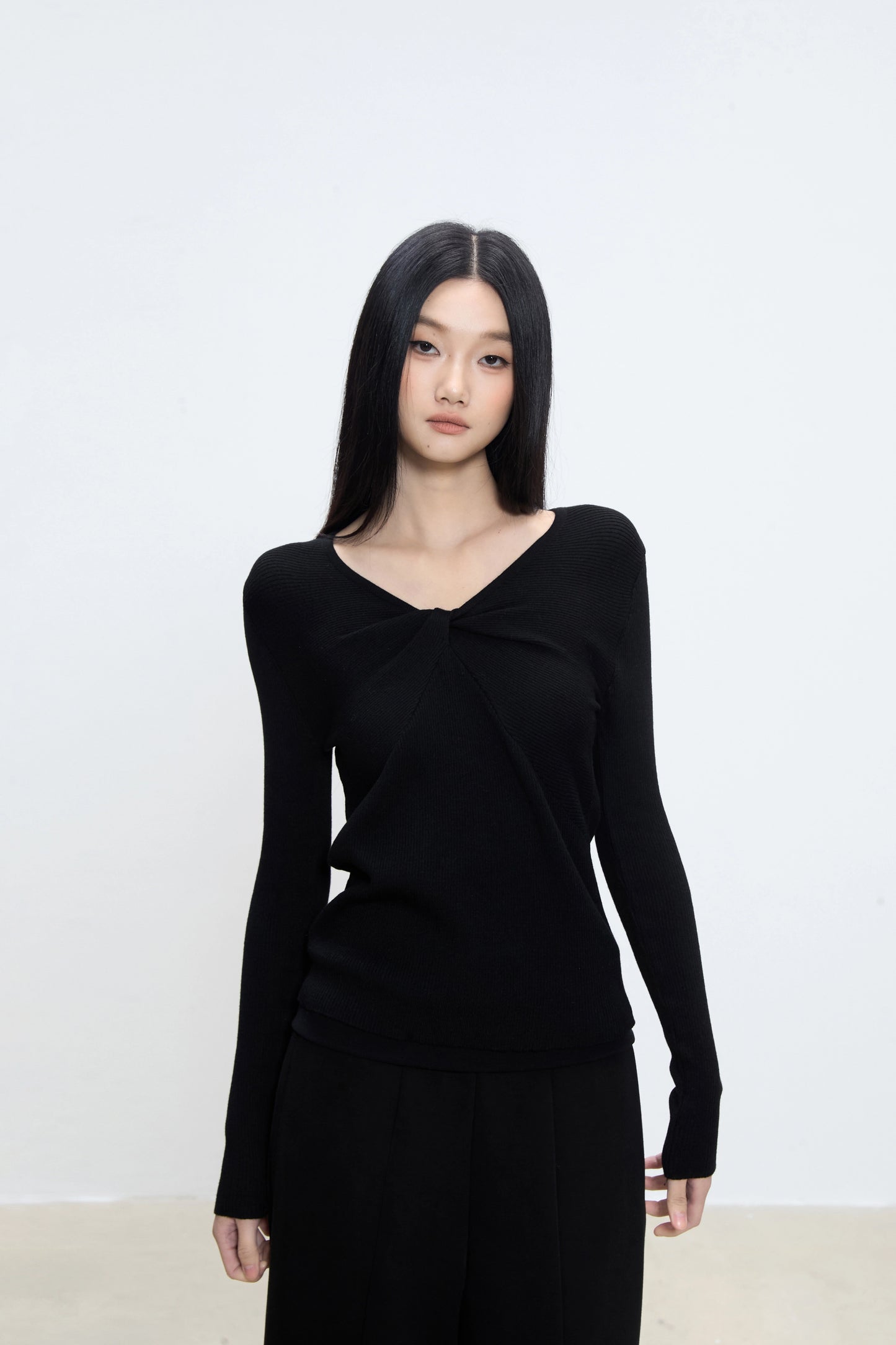 Mila Twist Front Knit Top