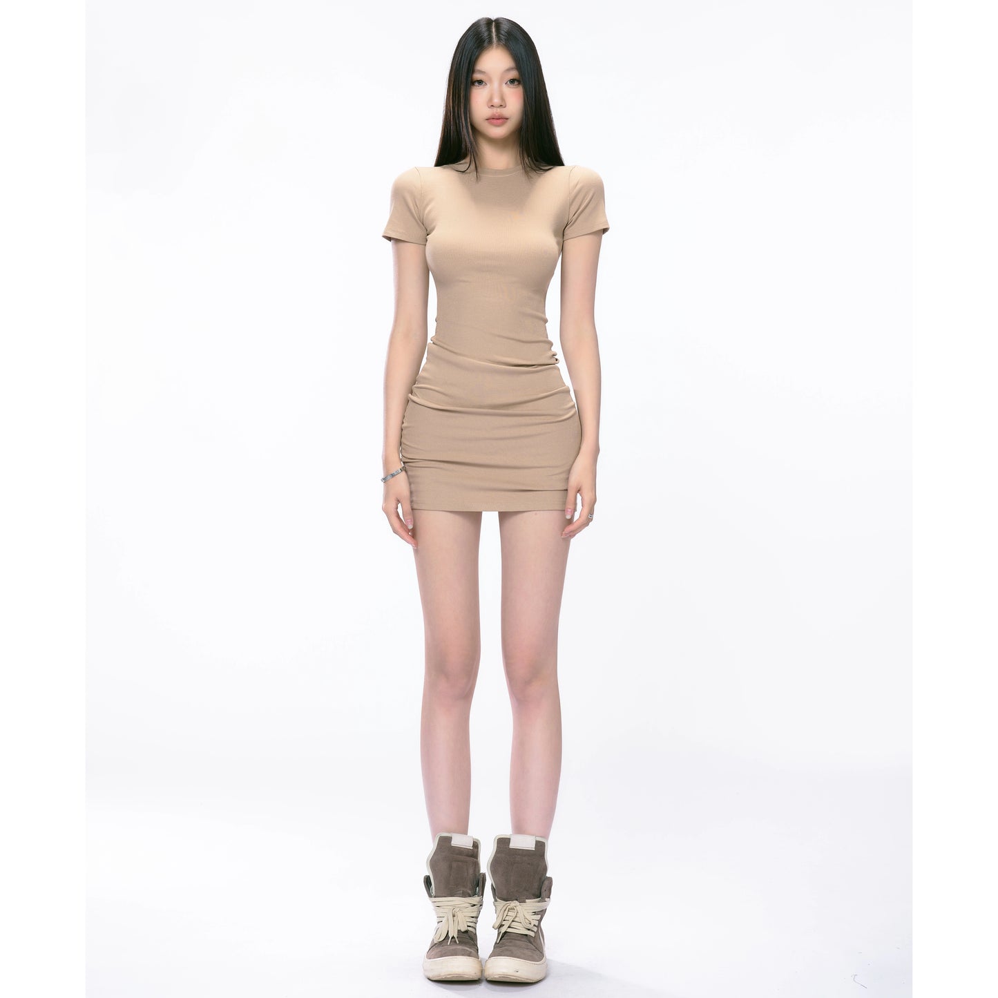 Ariana Fitted Ribbed Mini Dress