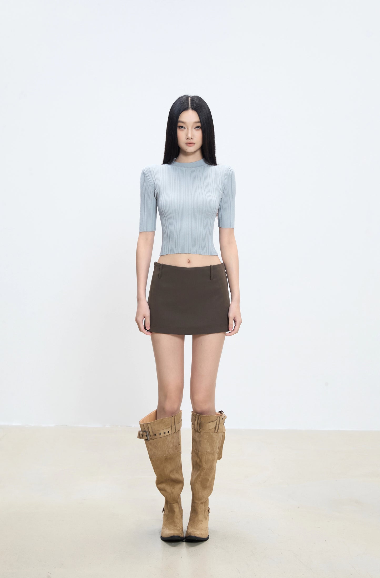 Eunji Ribbed Knit Top