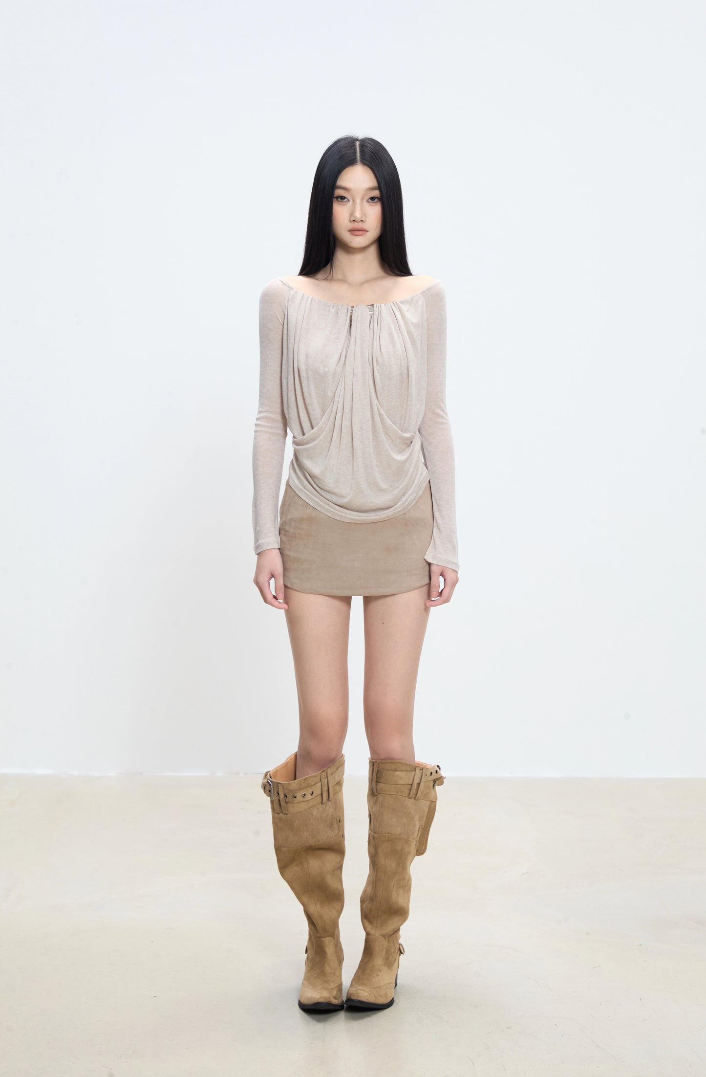 Sena Draped Gathered Top