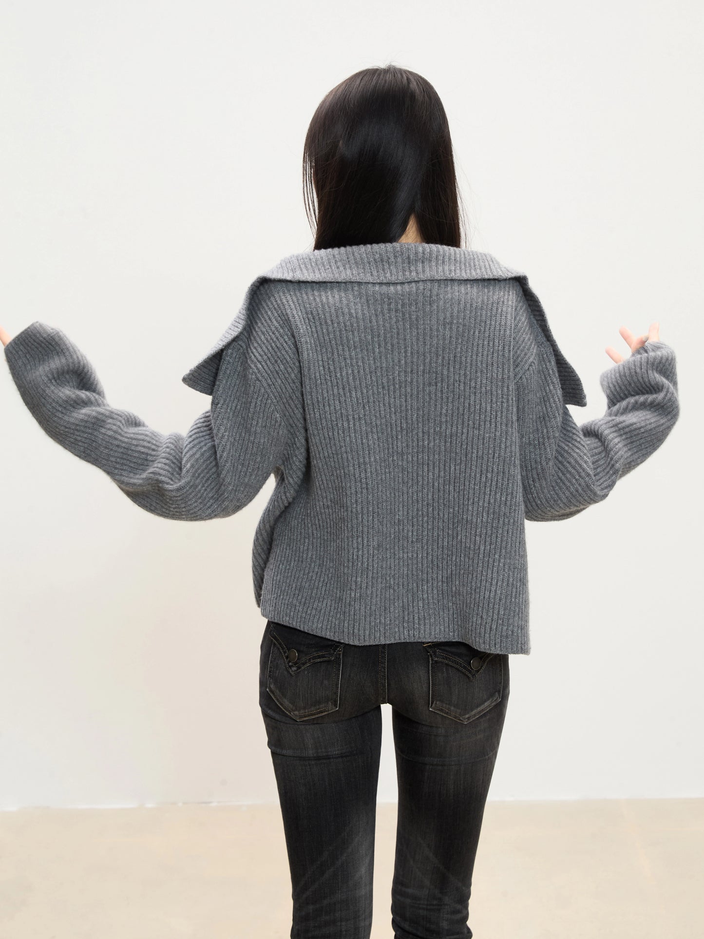 Arden Zip Front Knit Cardigan