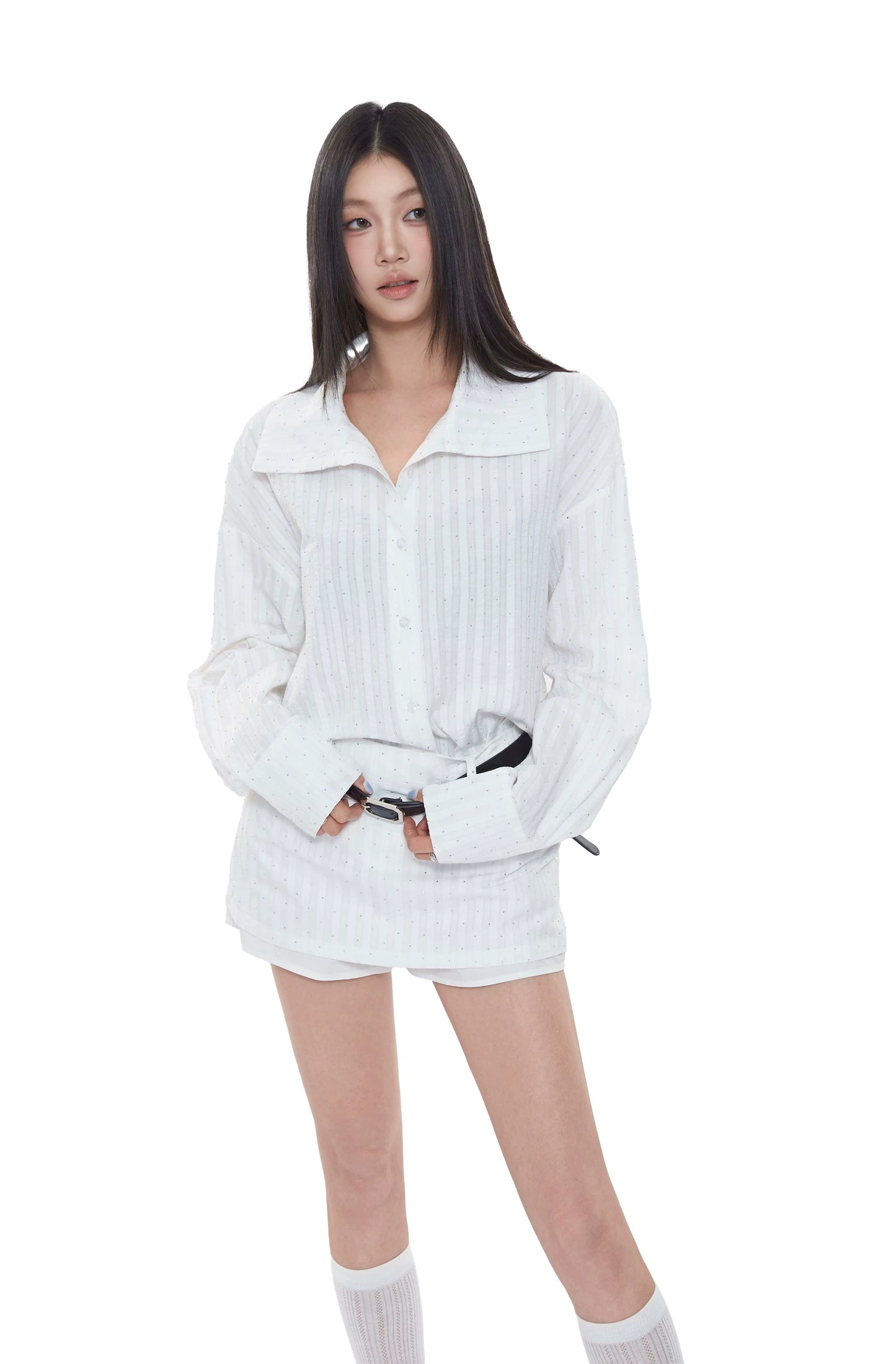 Sera Classic Striped Shirt & Mini Skirt Set