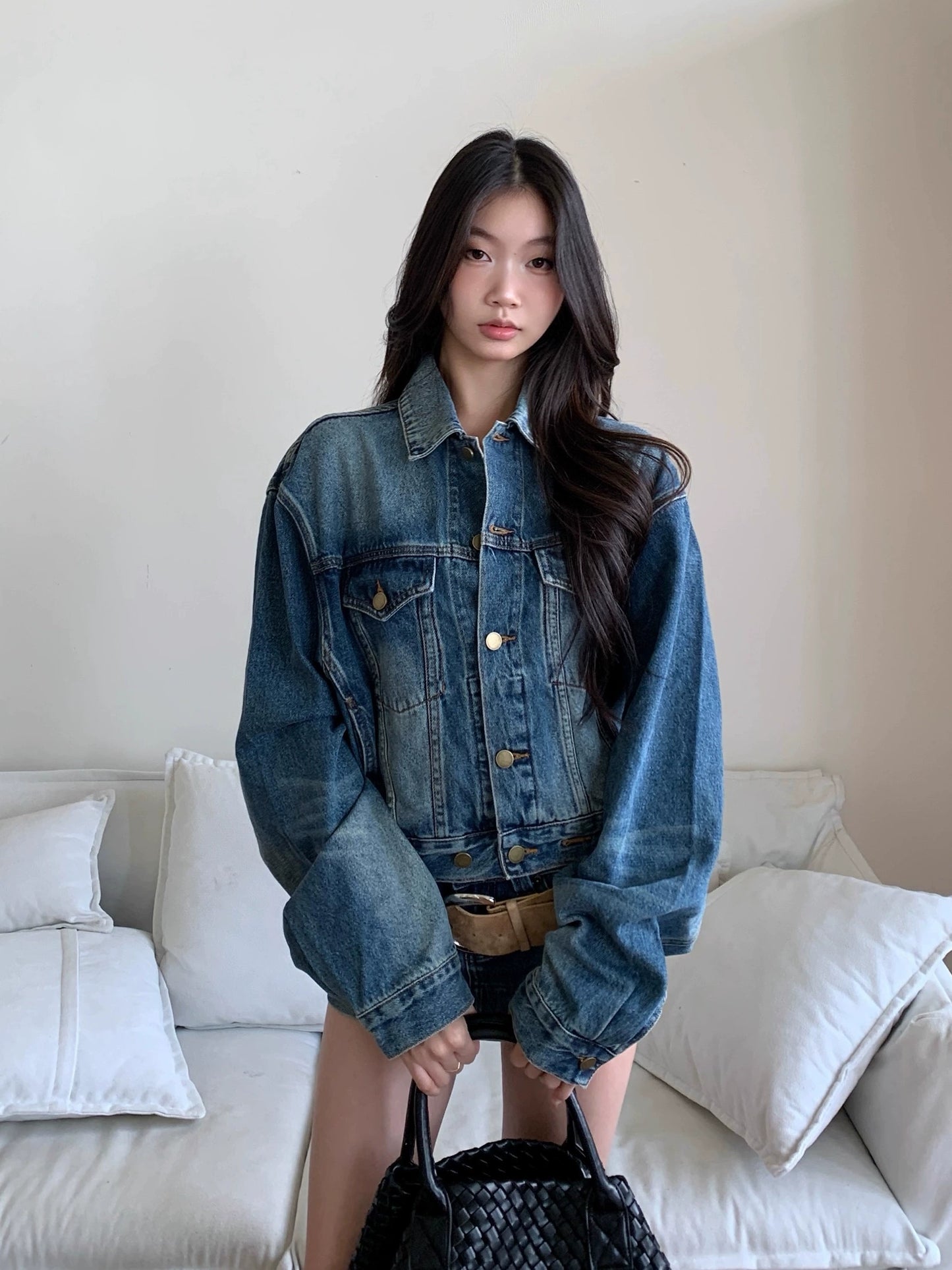 Rhea Denim Two-Piece Set