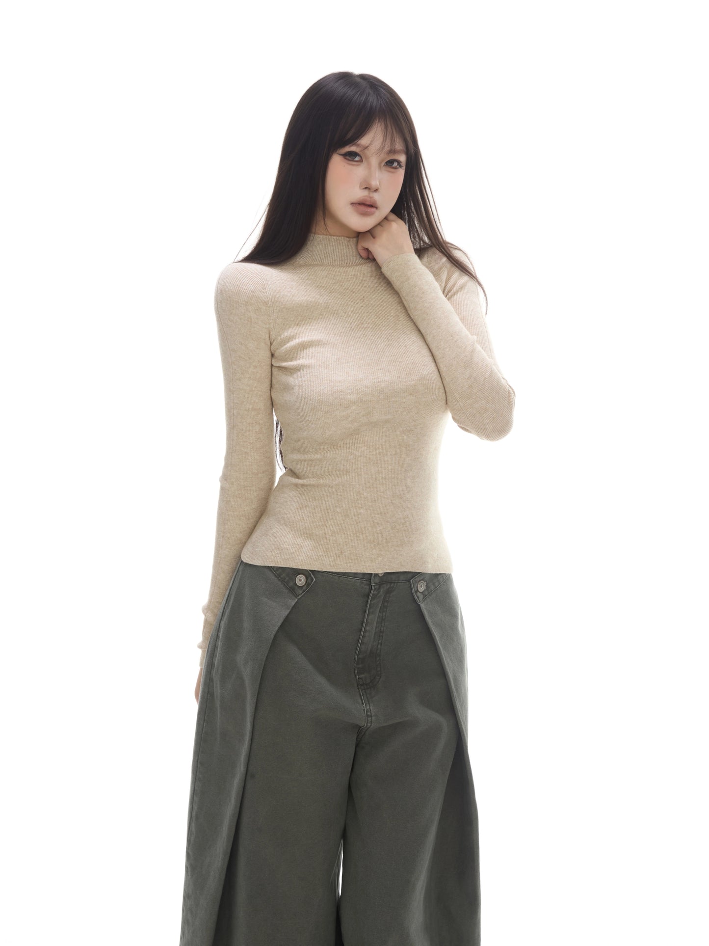 Lea Ribbed Turtleneck Sweater