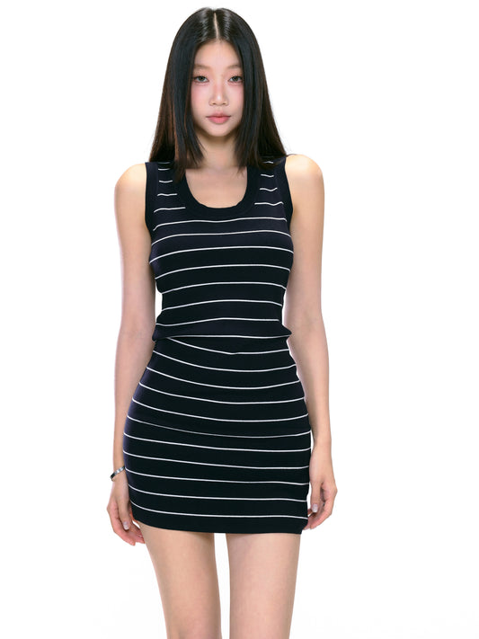 Hailey Striped Bodycon Dress
