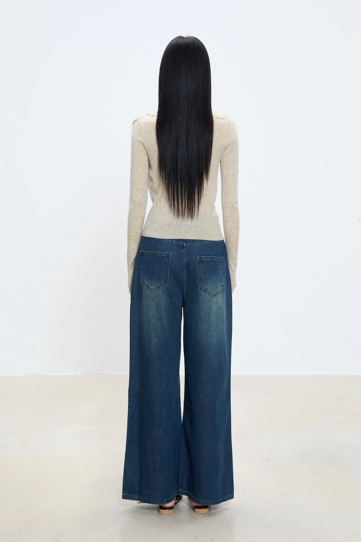 Noelle Deep Indigo Wide-Leg Jeans