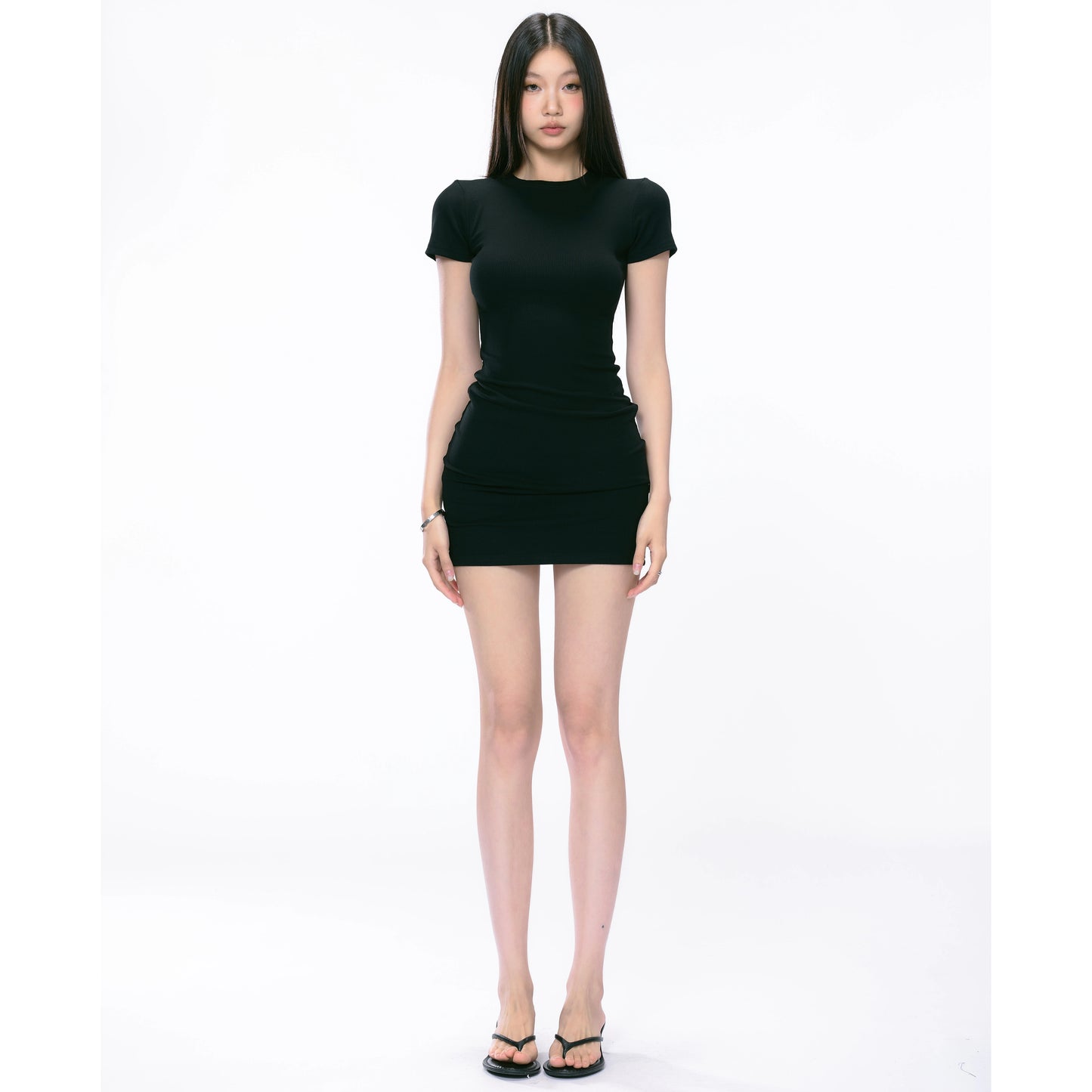 Ariana Fitted Ribbed Mini Dress