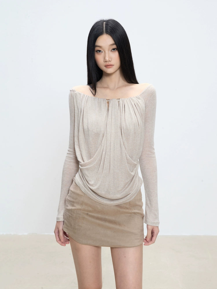 Sena Draped Gathered Top