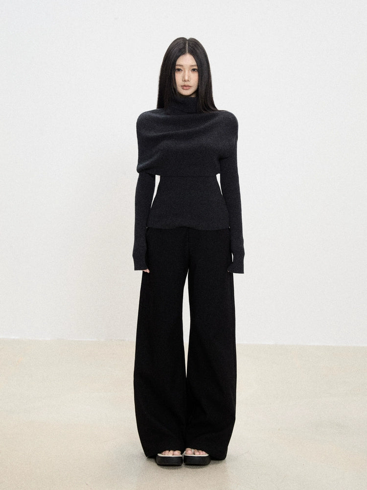 Roux High-Neck Knit Sweater