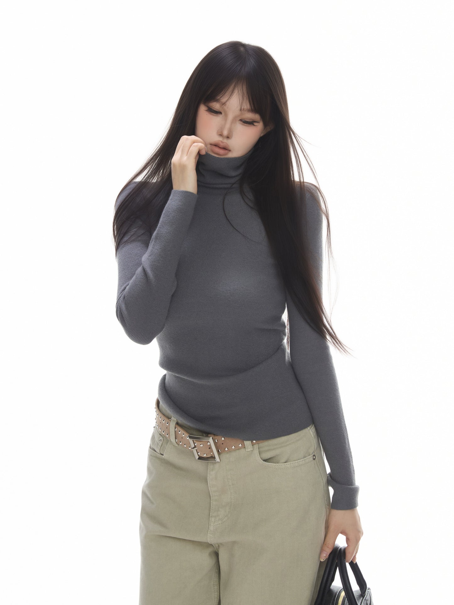 Lea Ribbed Turtleneck Sweater