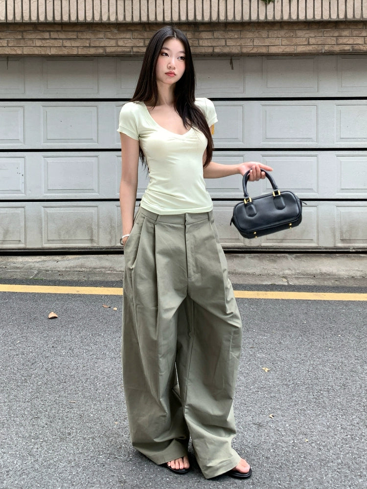 Luca Oversized Pleated Pants