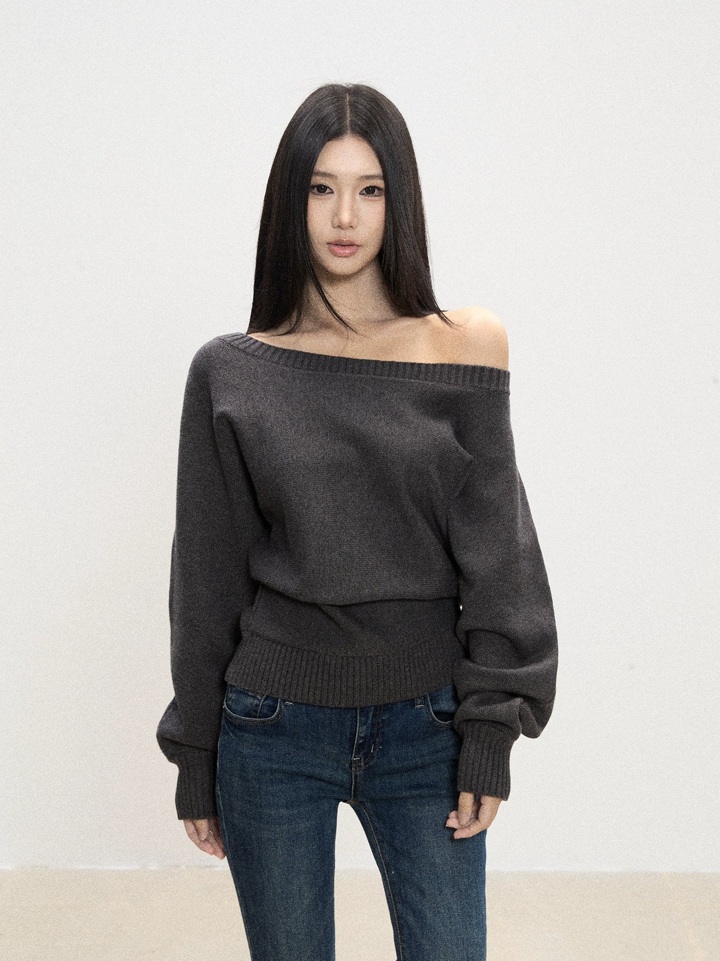 Ari Off-Shoulder Knit Sweater