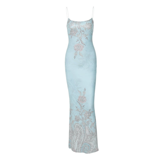 Celeste Floral Mesh Maxi Dress