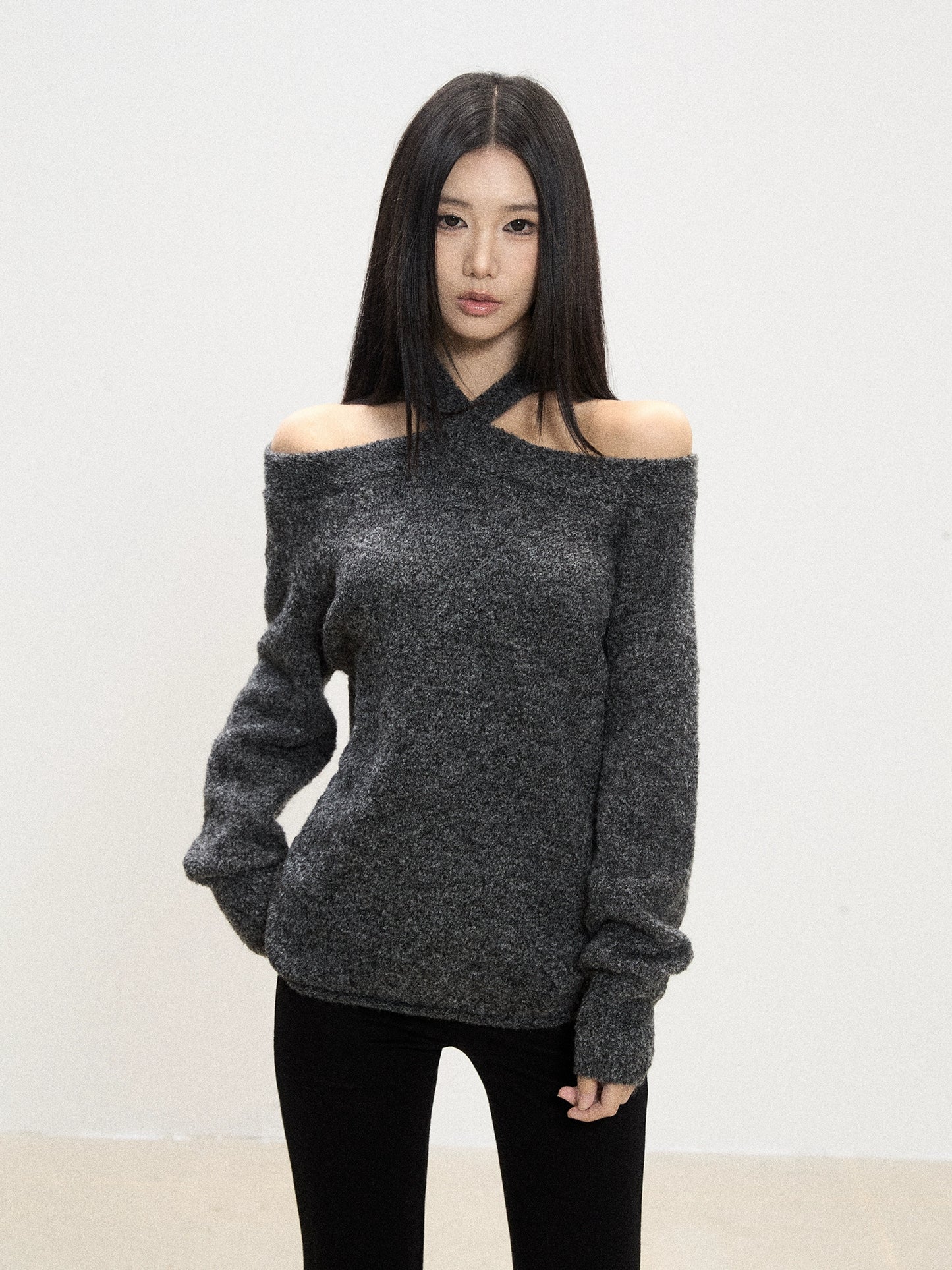 Alina Off-Shoulder Crisscross Sweater