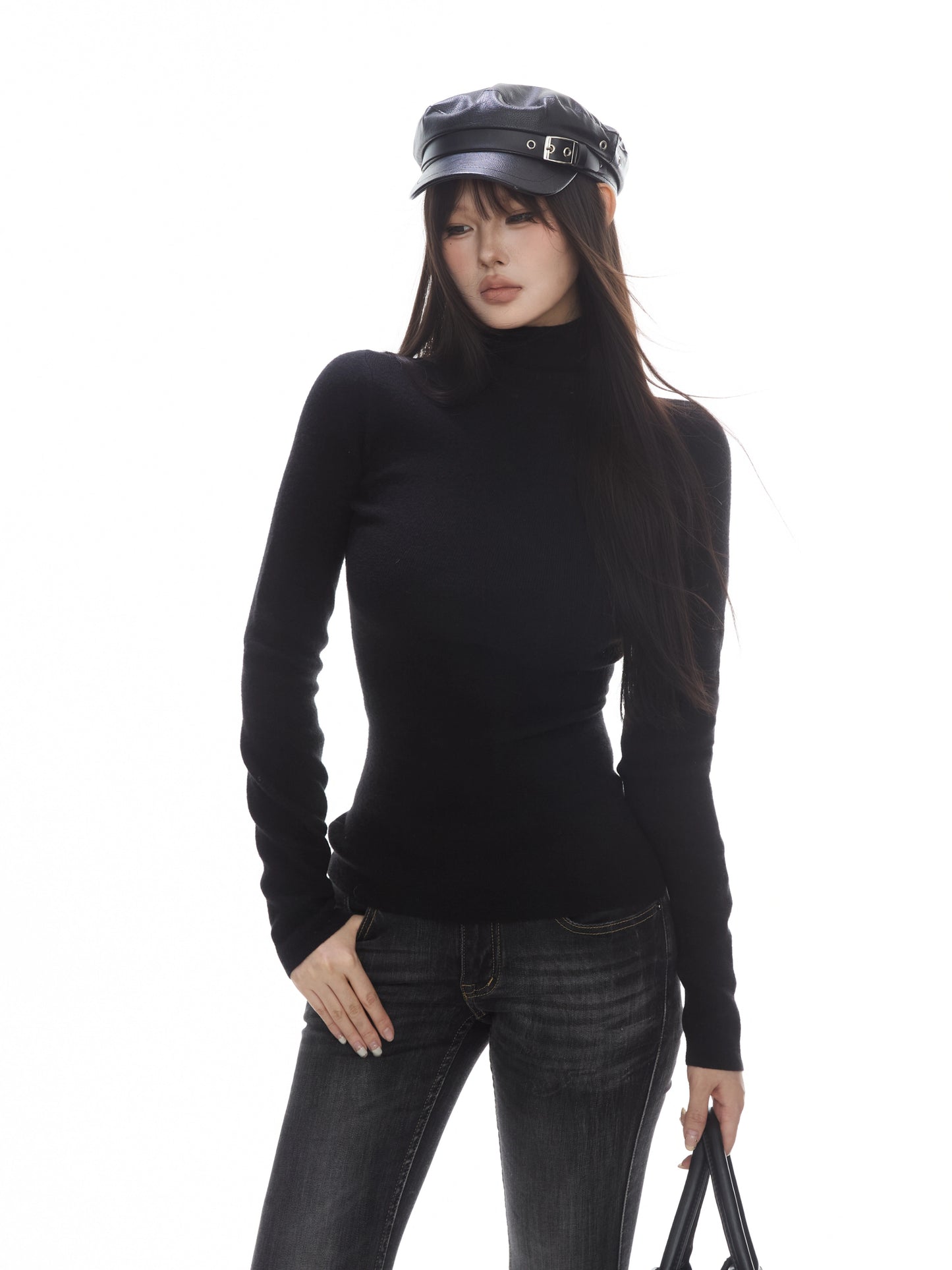 Lea Ribbed Turtleneck Sweater