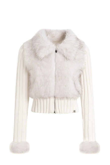 Bailey Furry Knit Cardigan Sweather