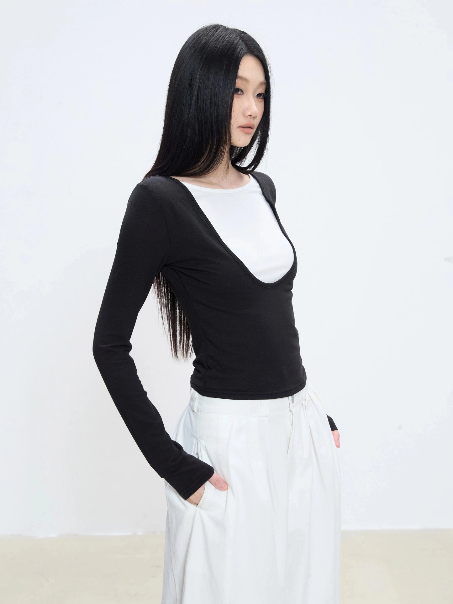 Liora Layered Scoop Top