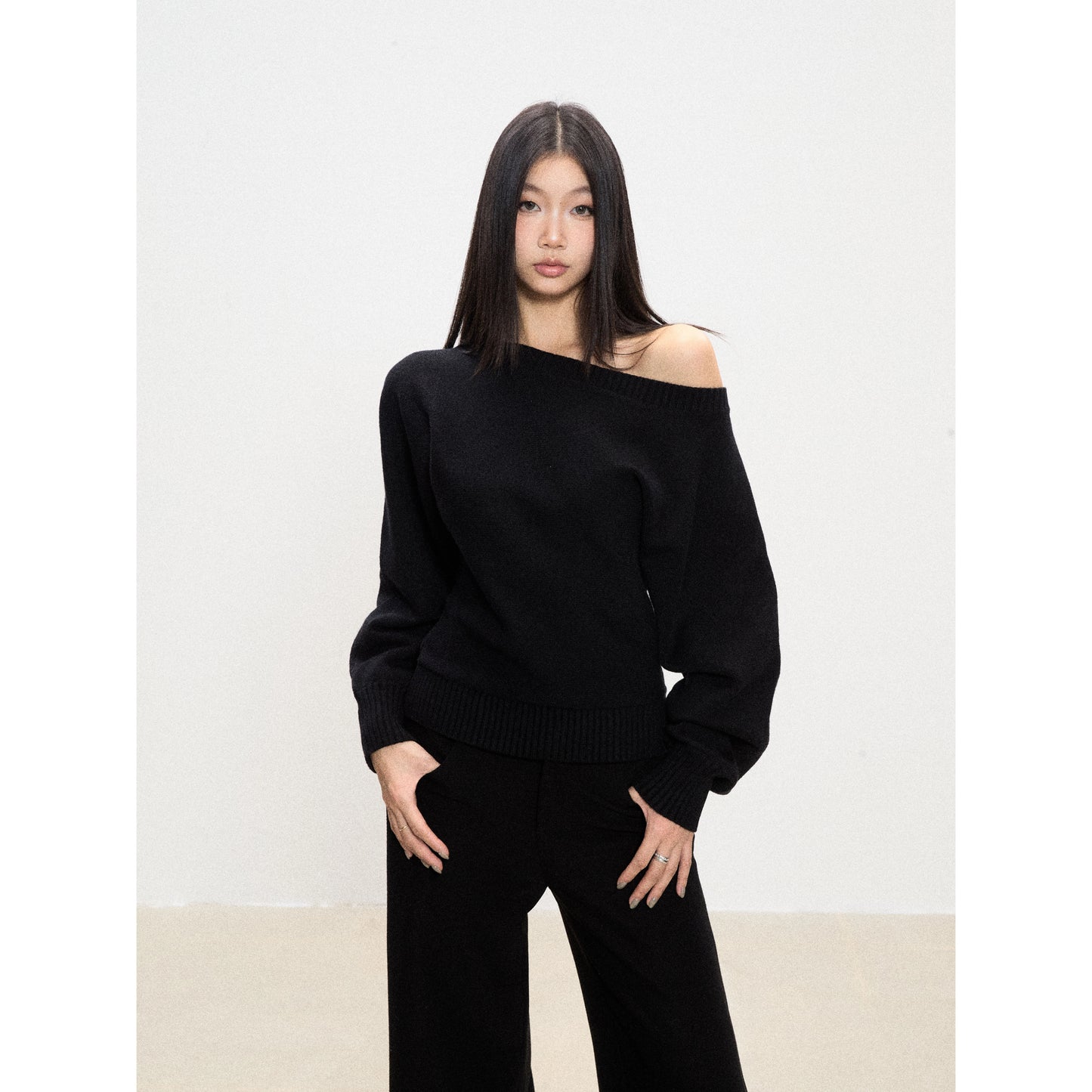 Ari Off-Shoulder Knit Sweater
