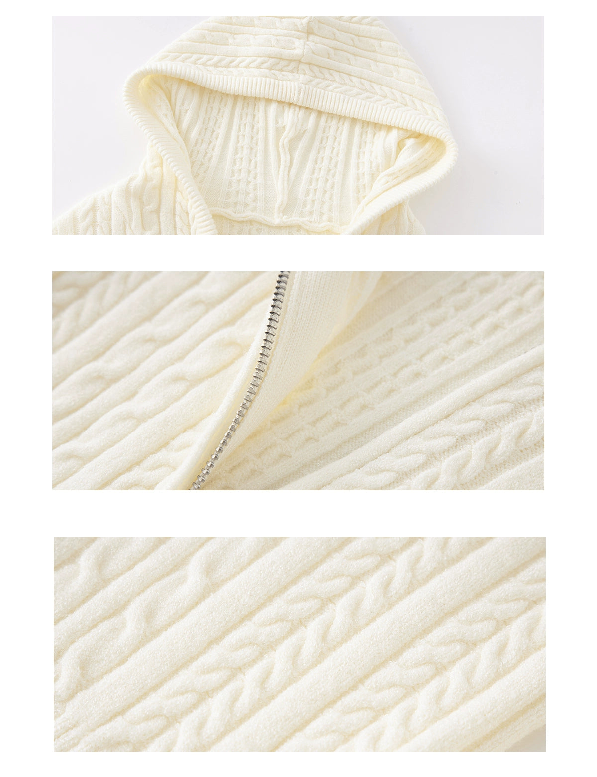 Rosie Vintage Knit Zip Hoodie