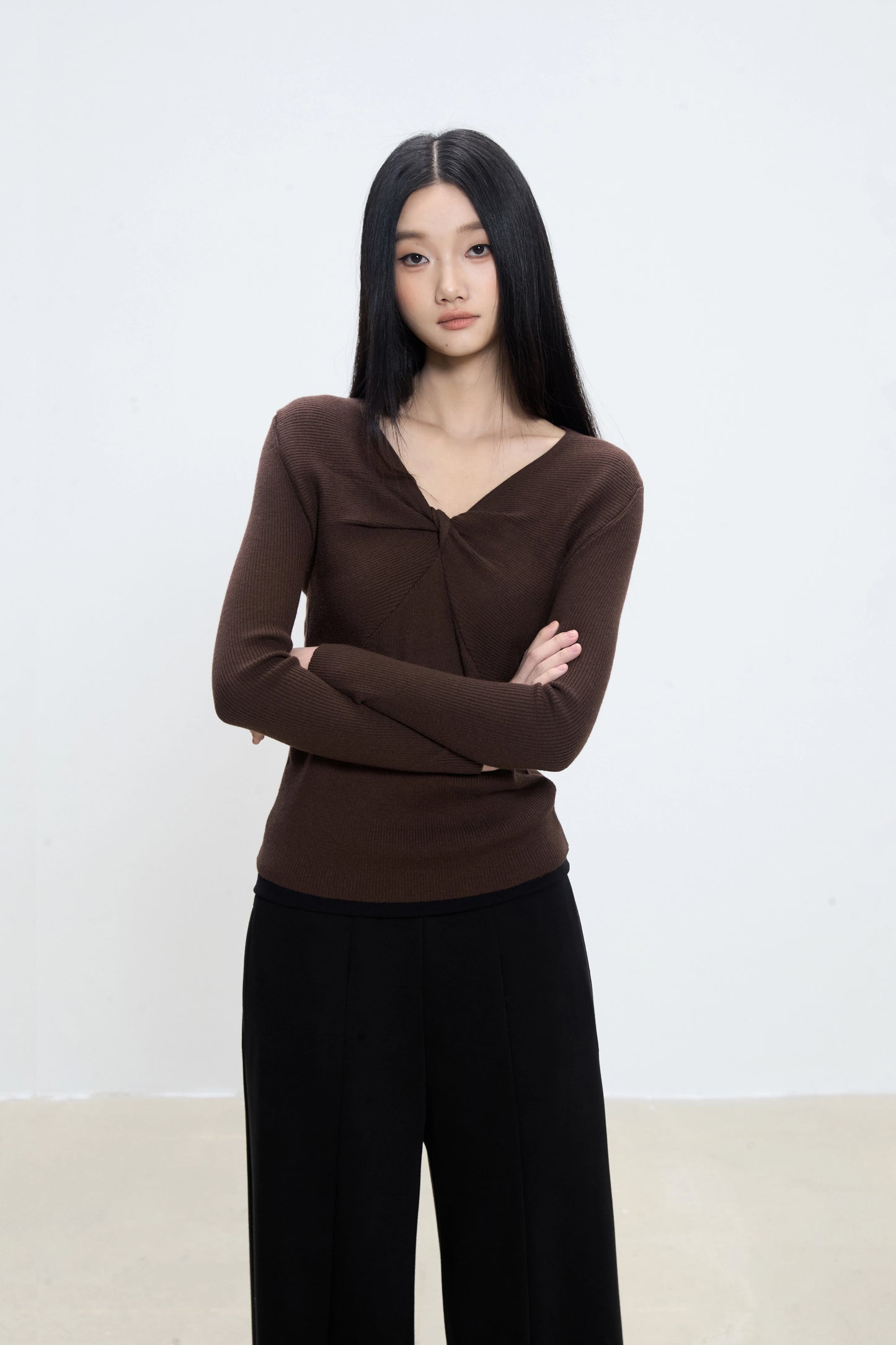 Mila Twist Front Knit Top