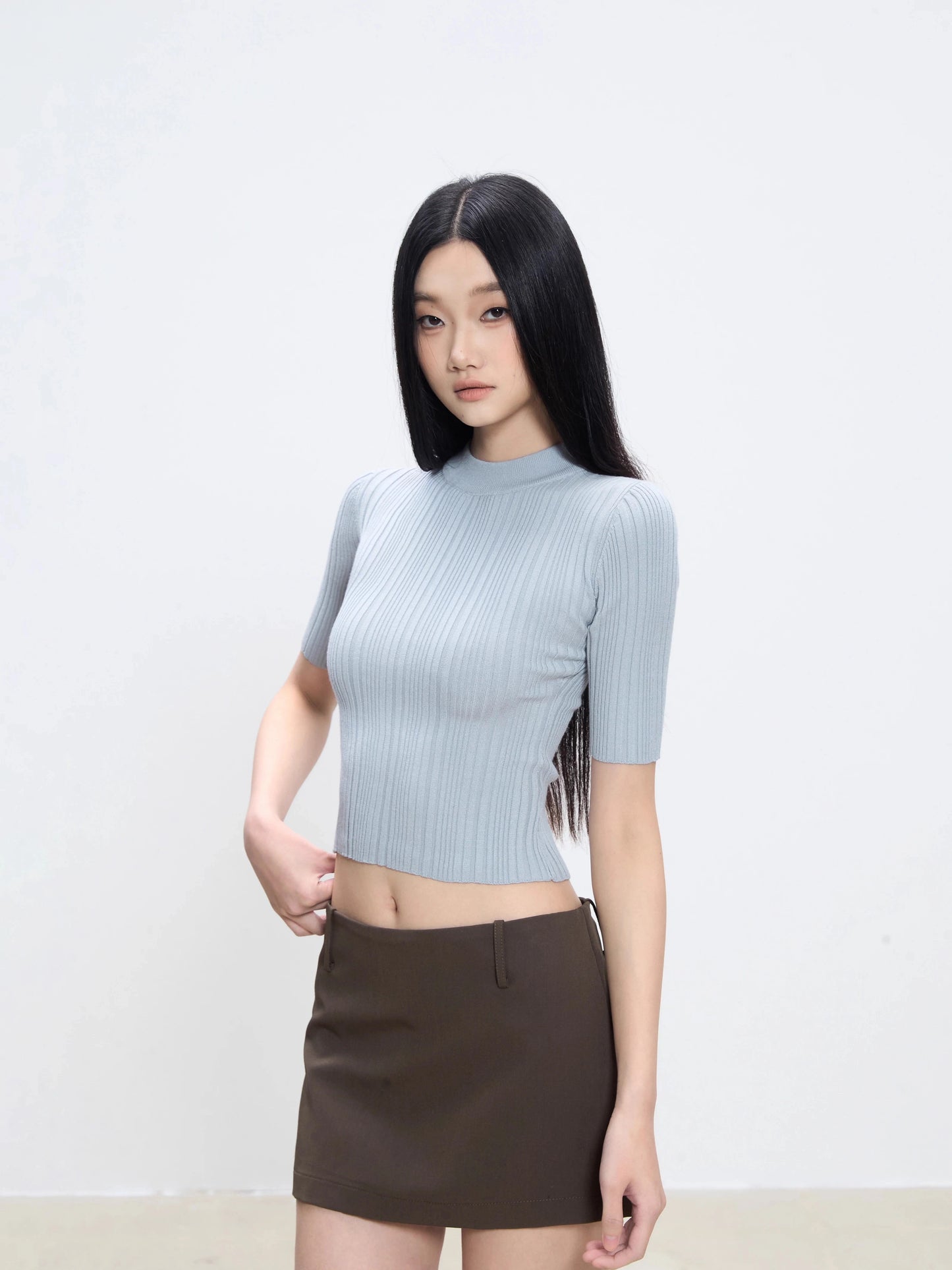 Eunji Ribbed Knit Top