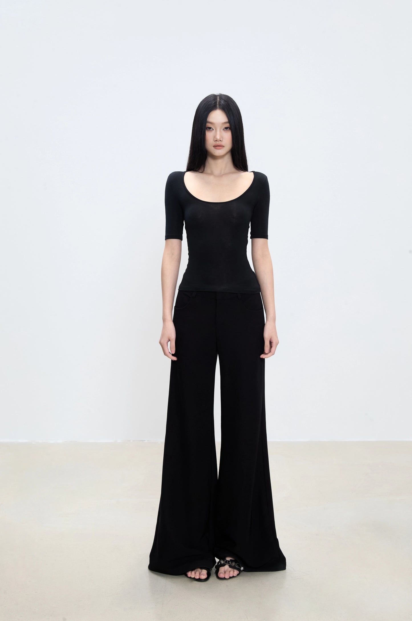 Arden Scoop-Neck Fitted Tee