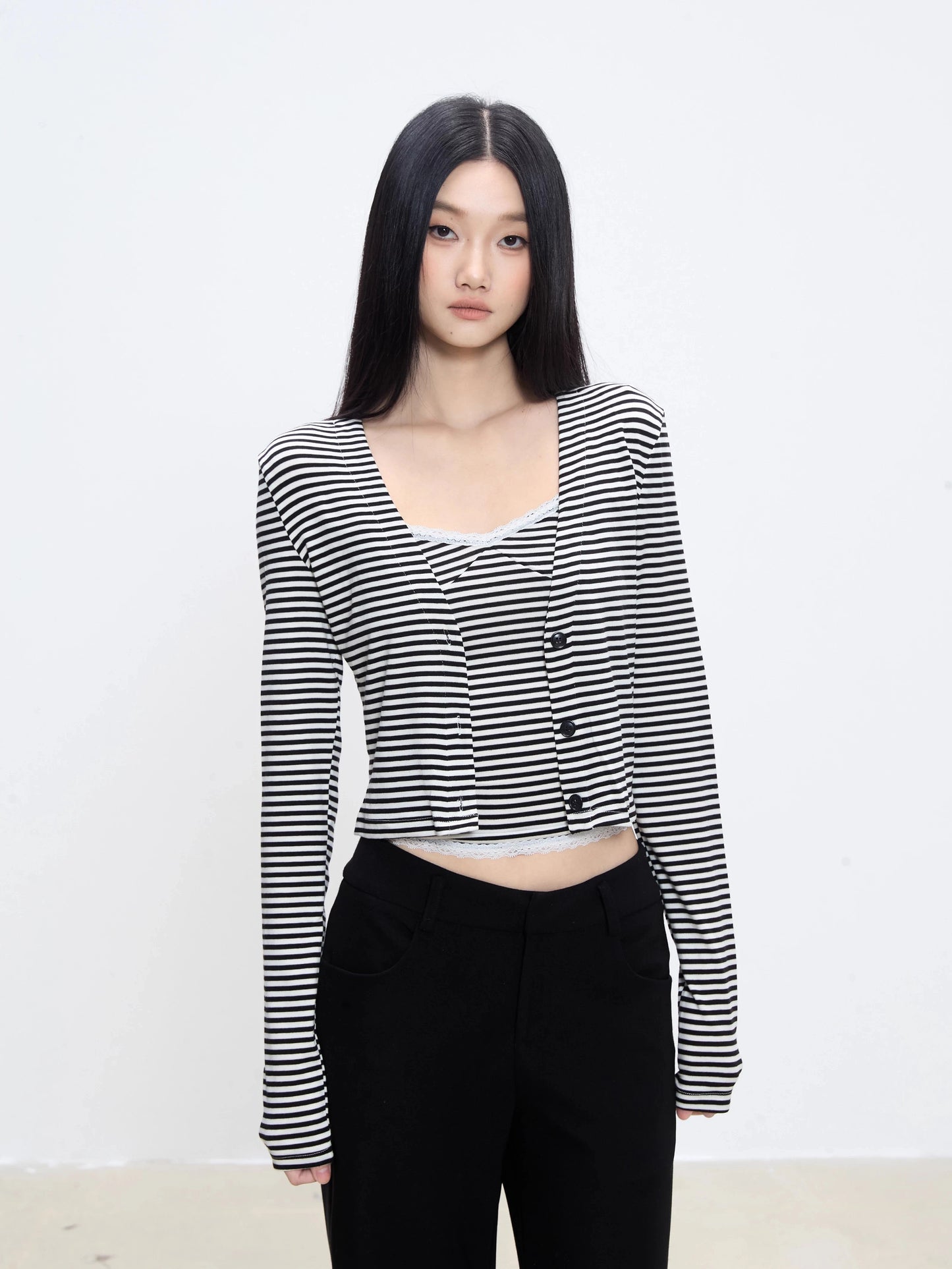 Lina Striped Layered Knit Set
