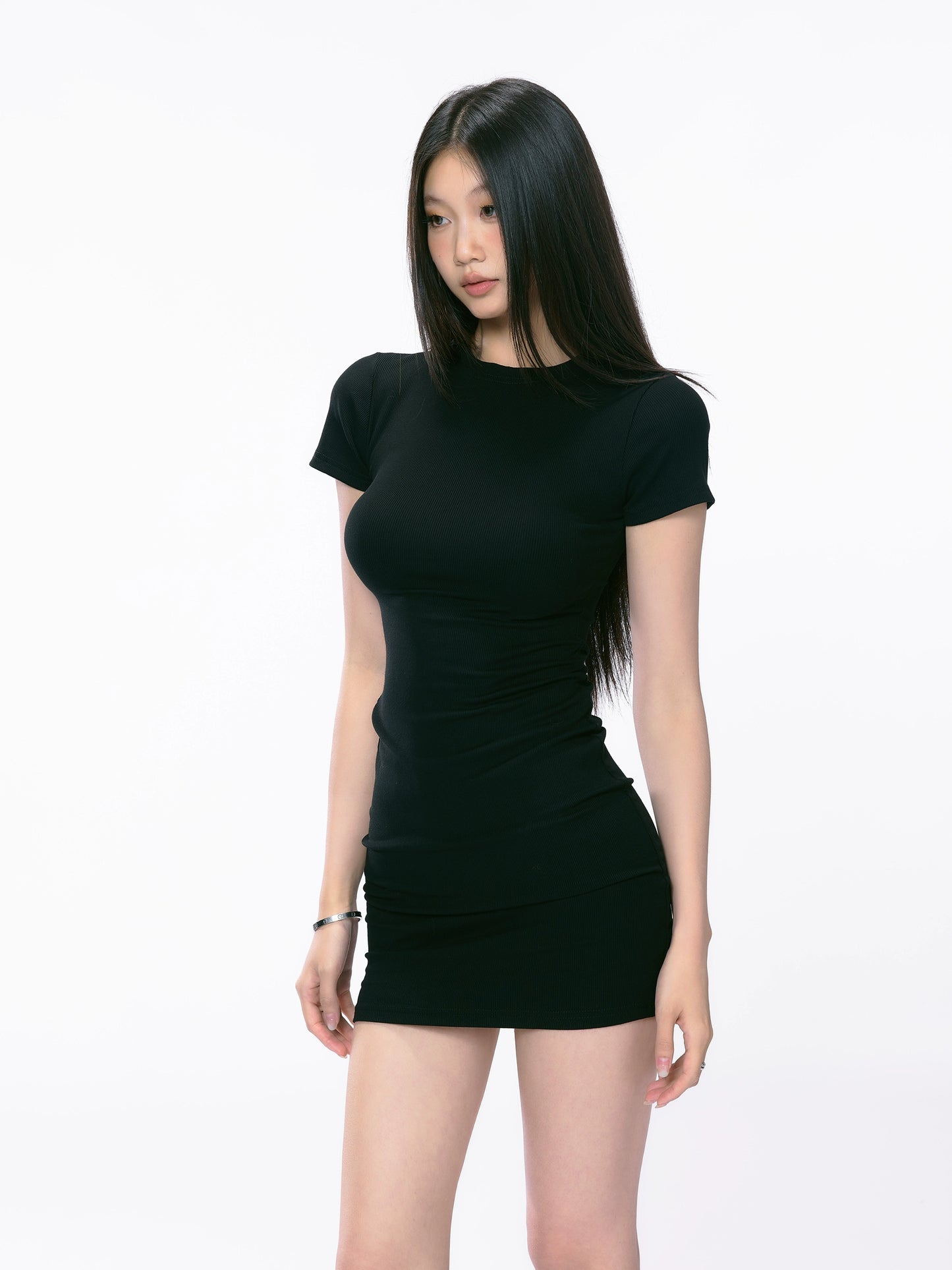 Ariana Fitted Ribbed Mini Dress