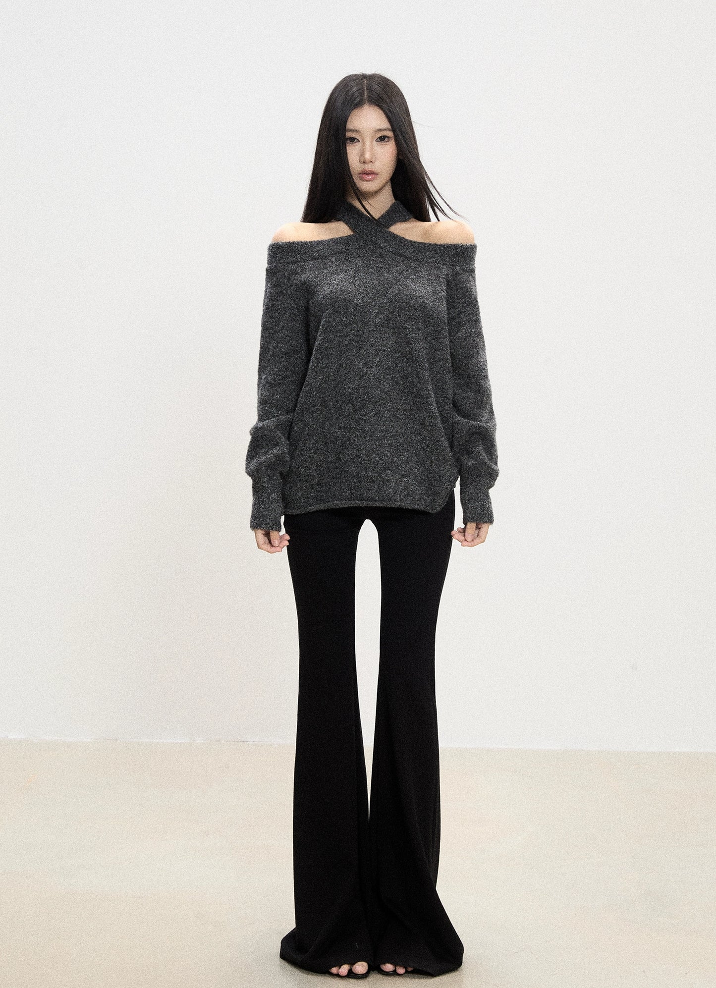 Alina Off-Shoulder Crisscross Sweater