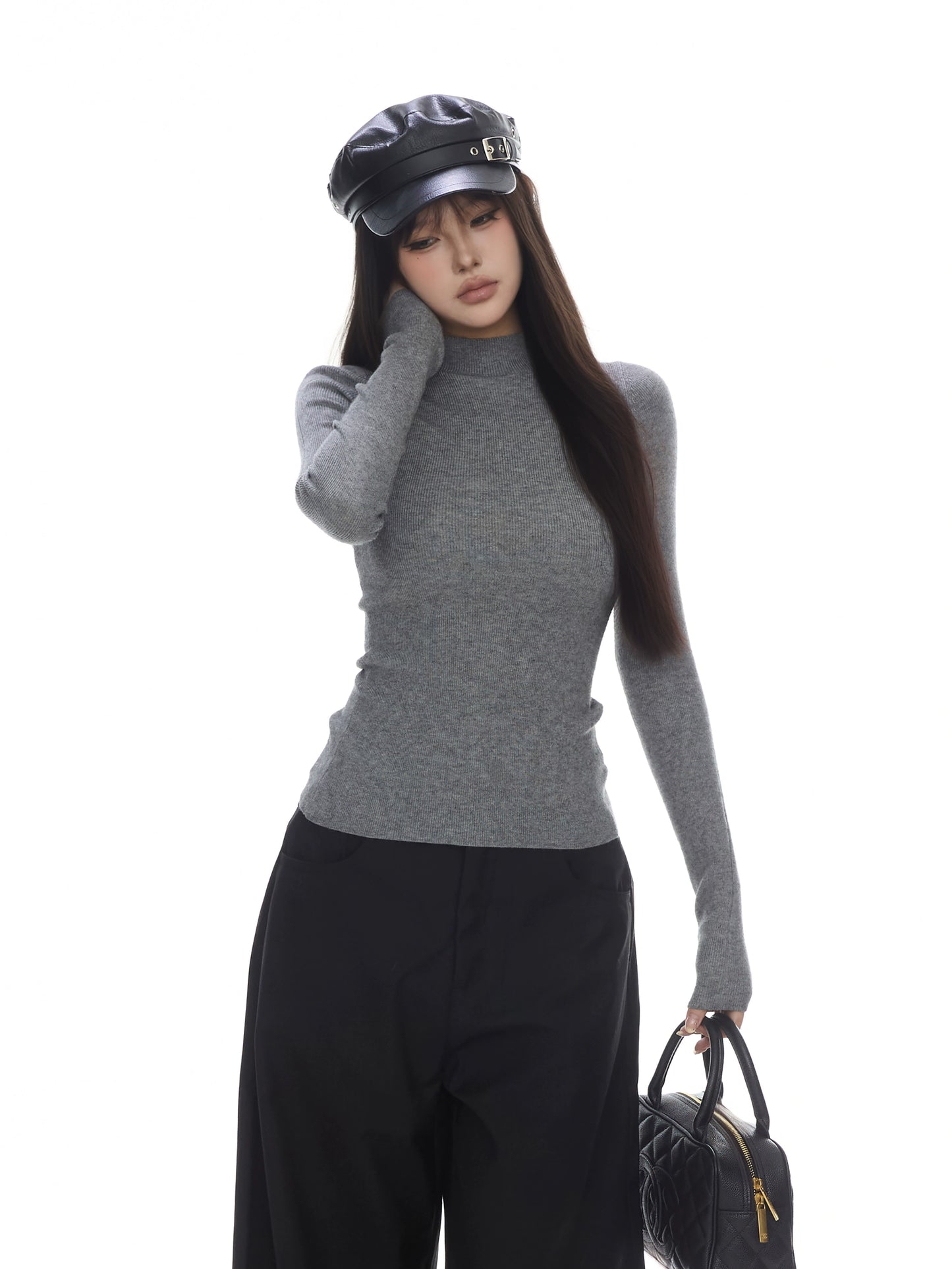Lea Ribbed Turtleneck Sweater