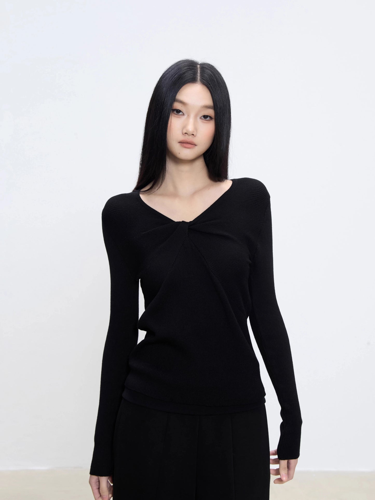 Mila Twist Front Knit Top