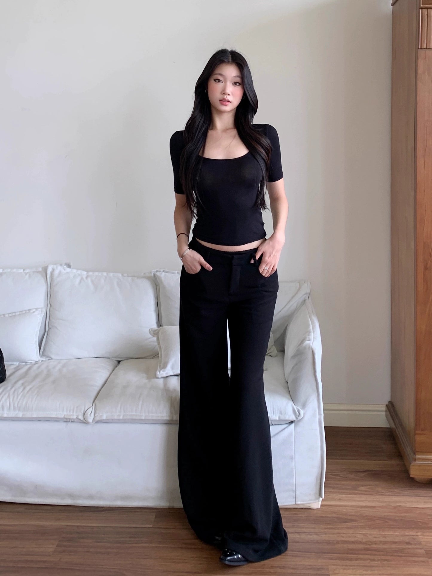 Arden Scoop-Neck Fitted Tee