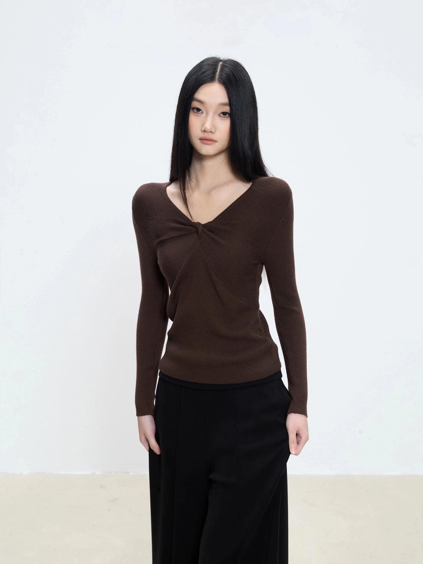 Mila Twist Front Knit Top