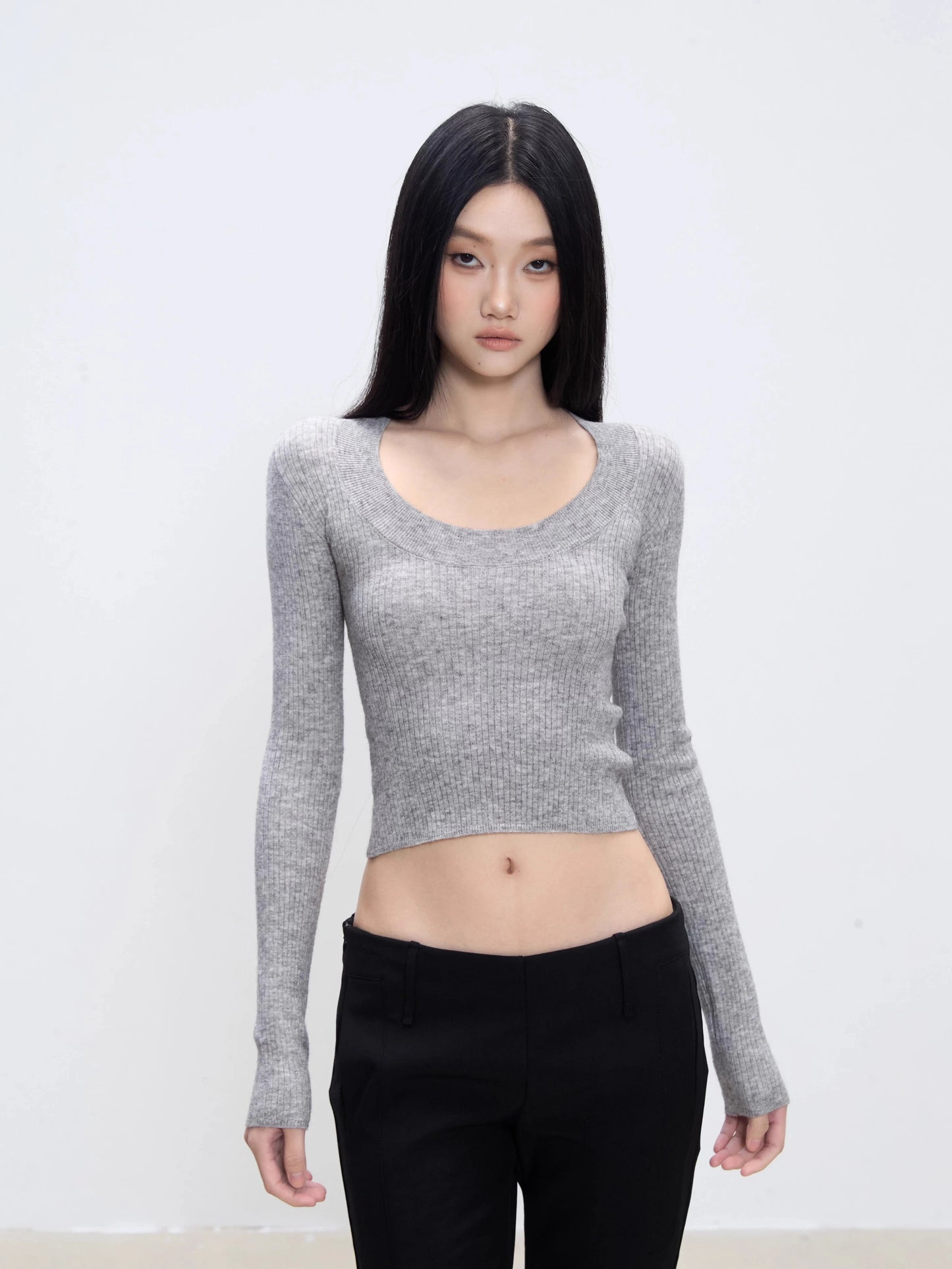 Siena Ribbed Scoop-Neck Knit Top