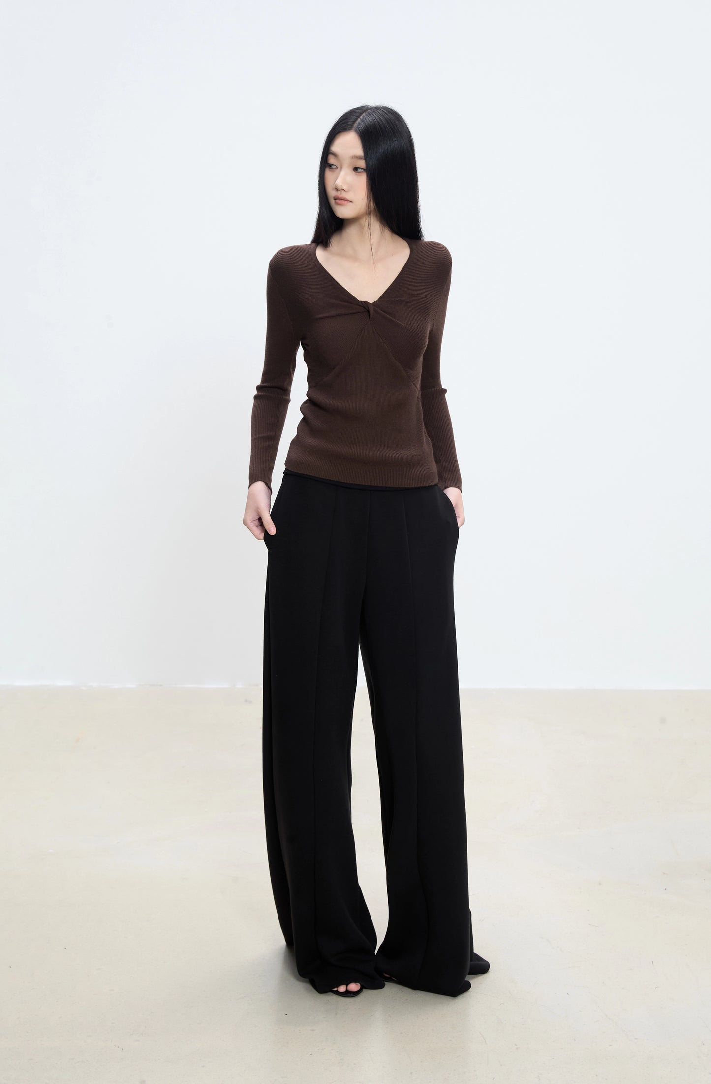 Mila Twist Front Knit Top